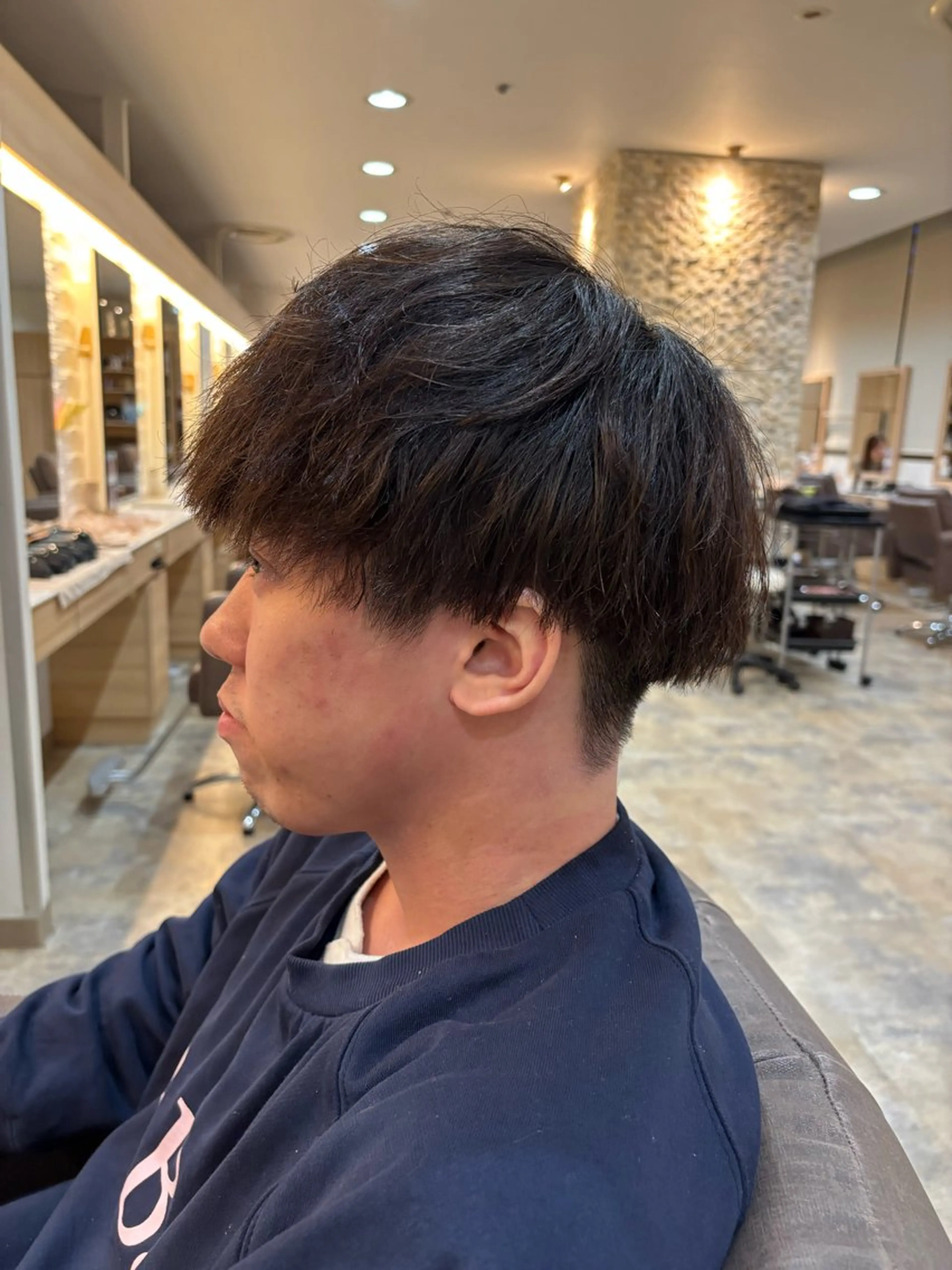 メンズ マッシュ メンズパーマ 本堂 悠斗のヘアスタイル
