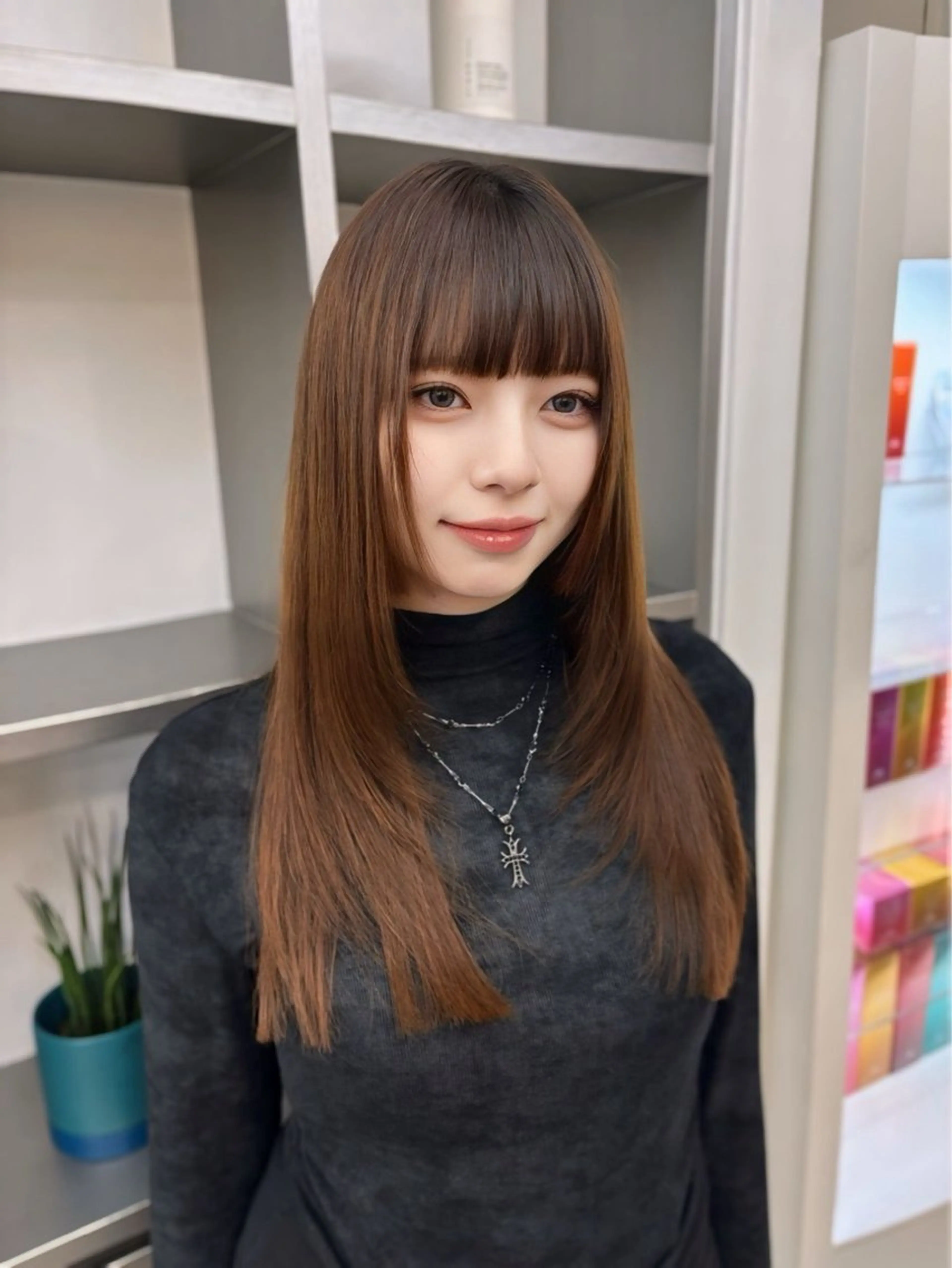 ロング カラー ヘアアレンジ 姫カット レイヤーカット レイヤーカット指名 No.1💖マユカのヘアスタイル