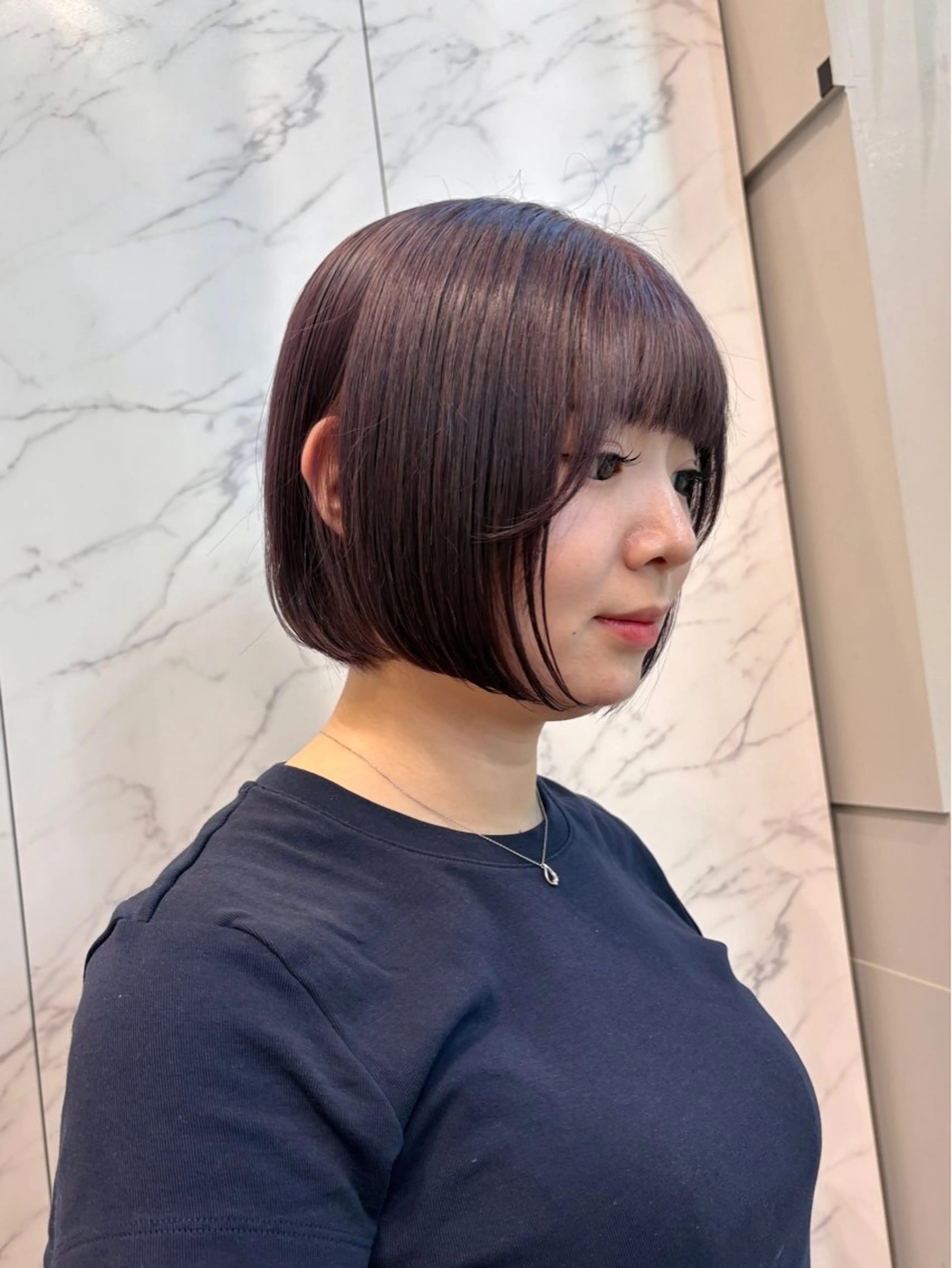 ショート カラー ベージュカラー ブリーチ グレージュ ラベンダーカラー ラベンダーグレージュ カット ヘアカラー miu /透明感カラーのヘアスタイル