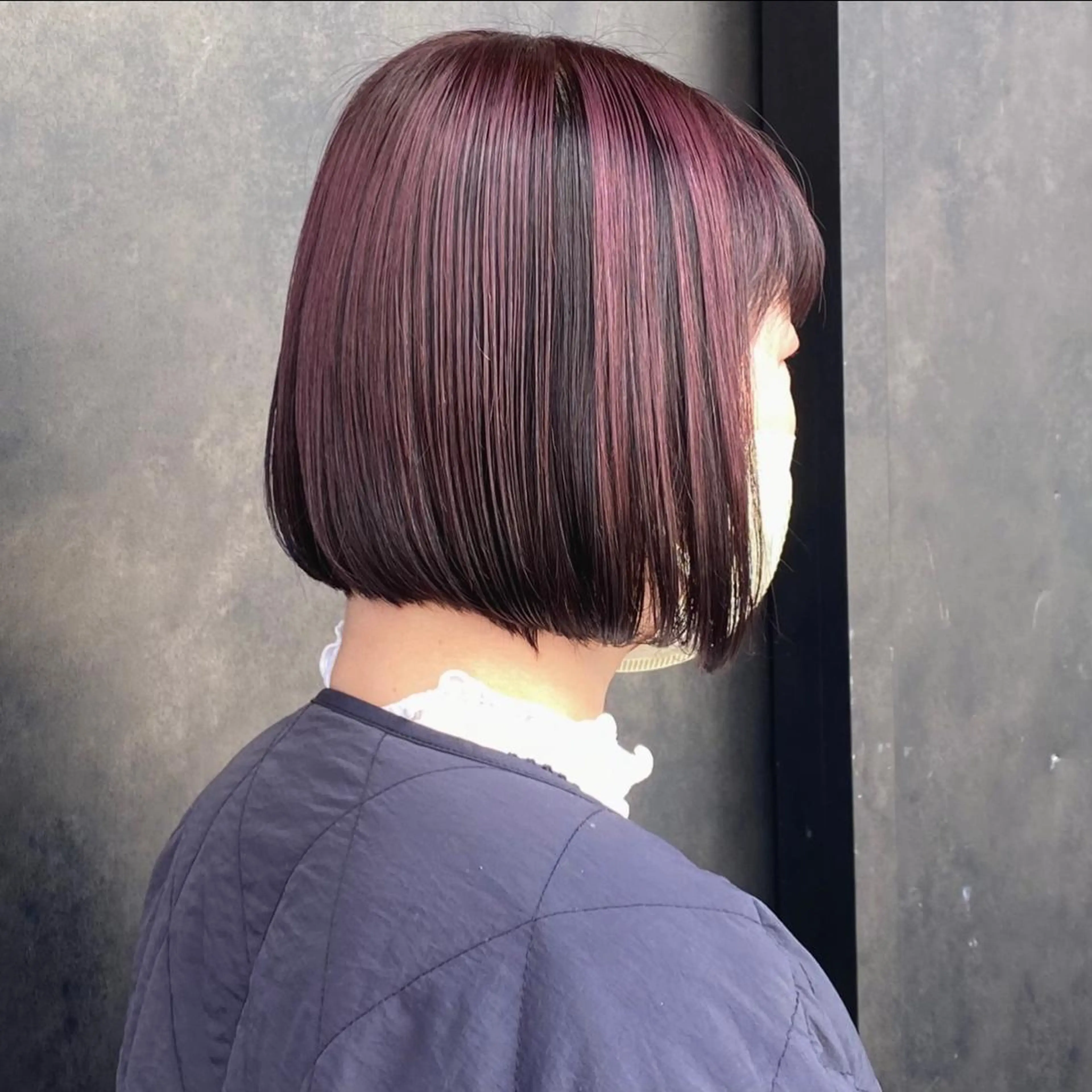 ミディアム カラー ブリーチ ハイライトカラー ハイライト ヘアカラー 比嘉 陽のヘアスタイル