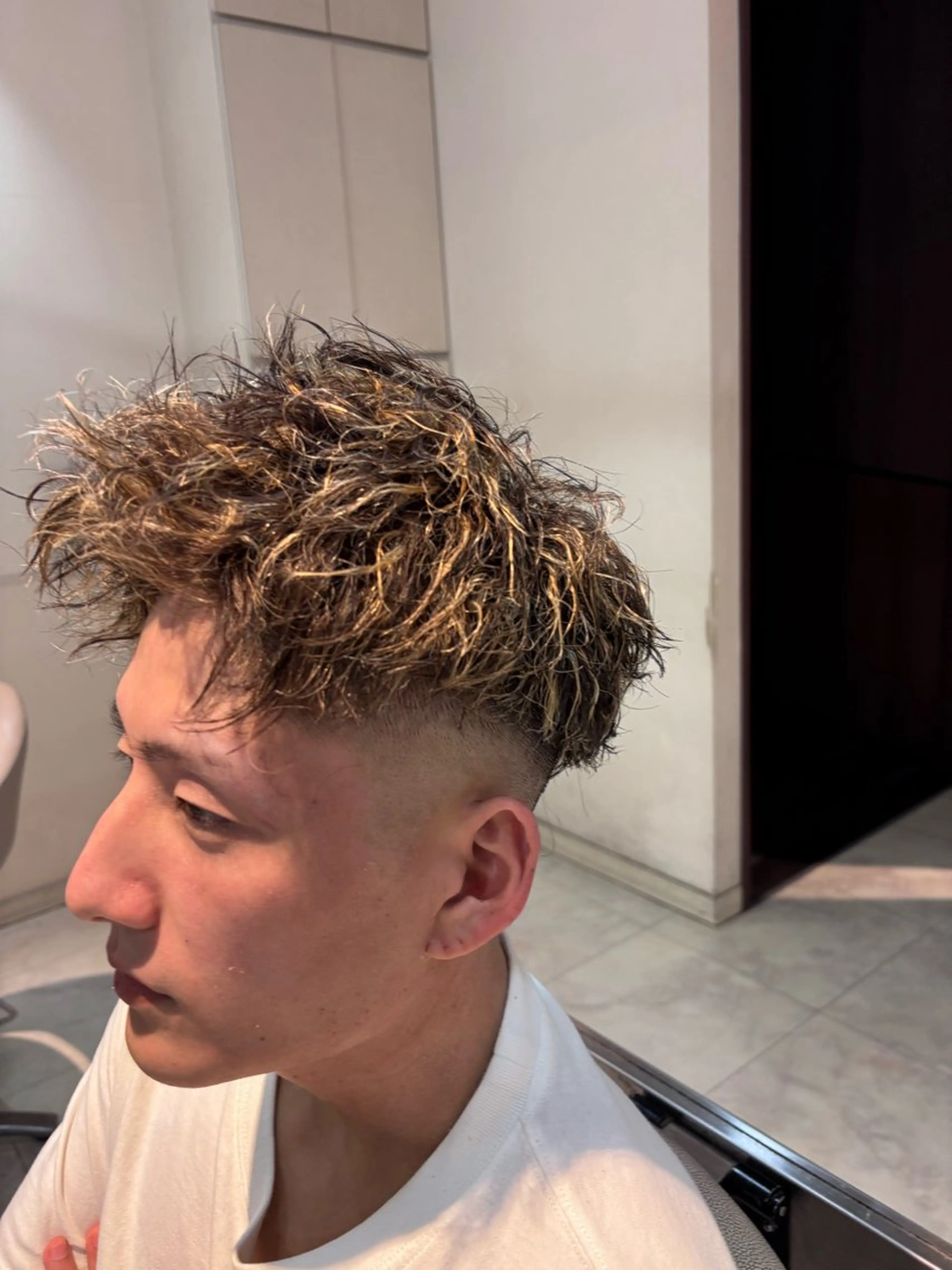 フェードカット＋パーマの写真