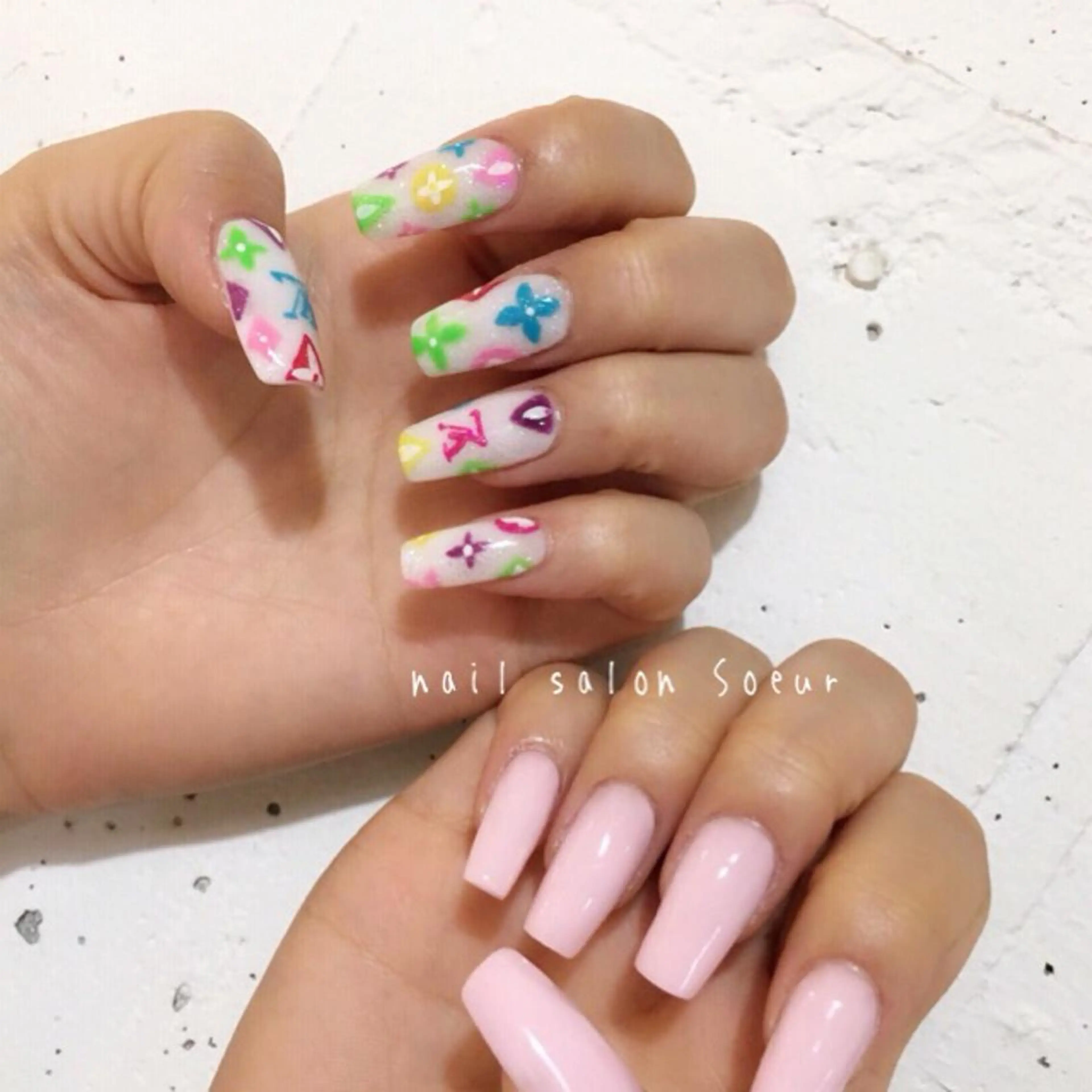 ネイル アートネイル 持ち込み スカルプネイル ハンドネイル nail salon Soeurのネイルデザイン