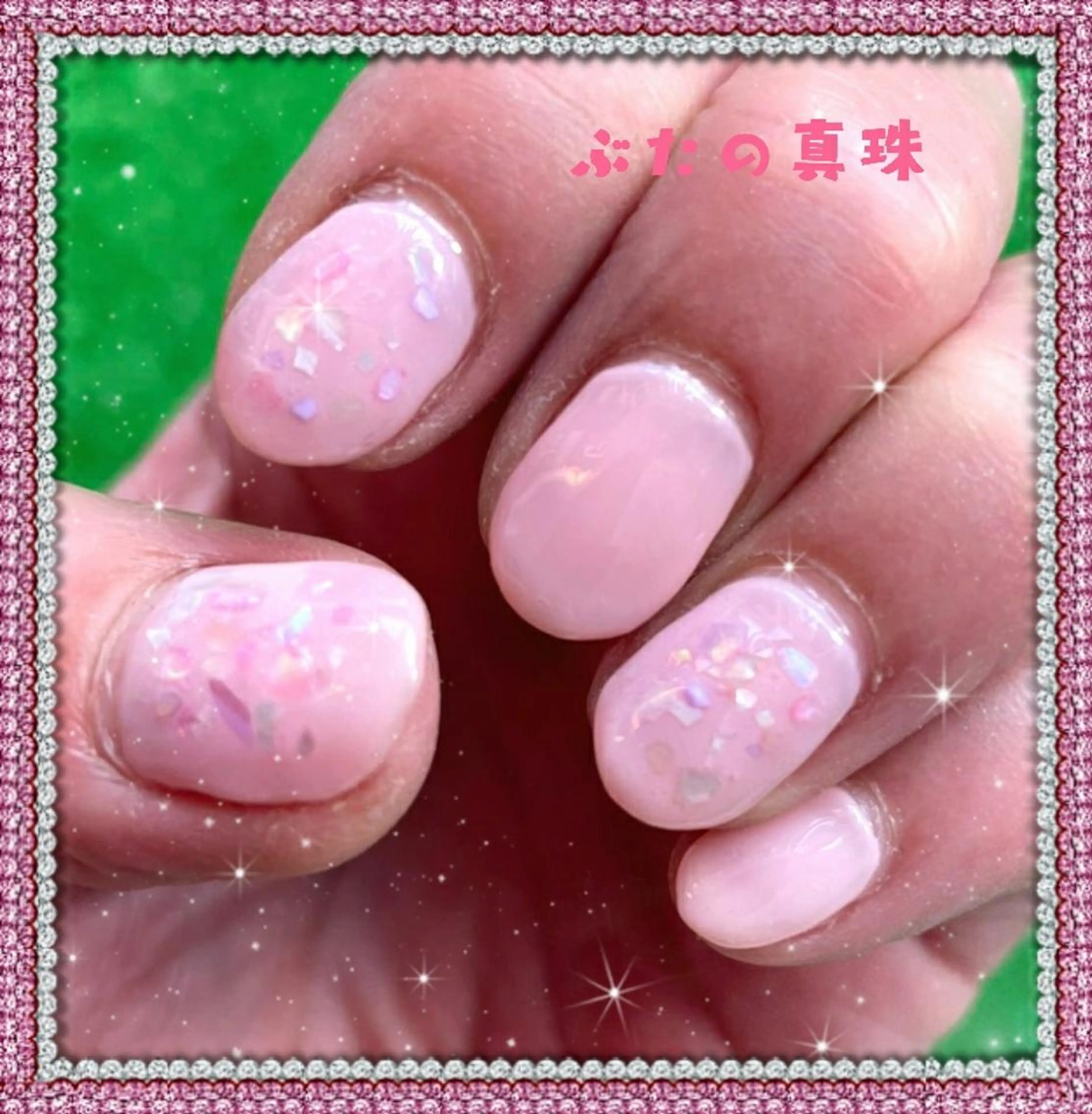 セミロング ネイル ハンドネイル 林 珠里のネイルデザイン