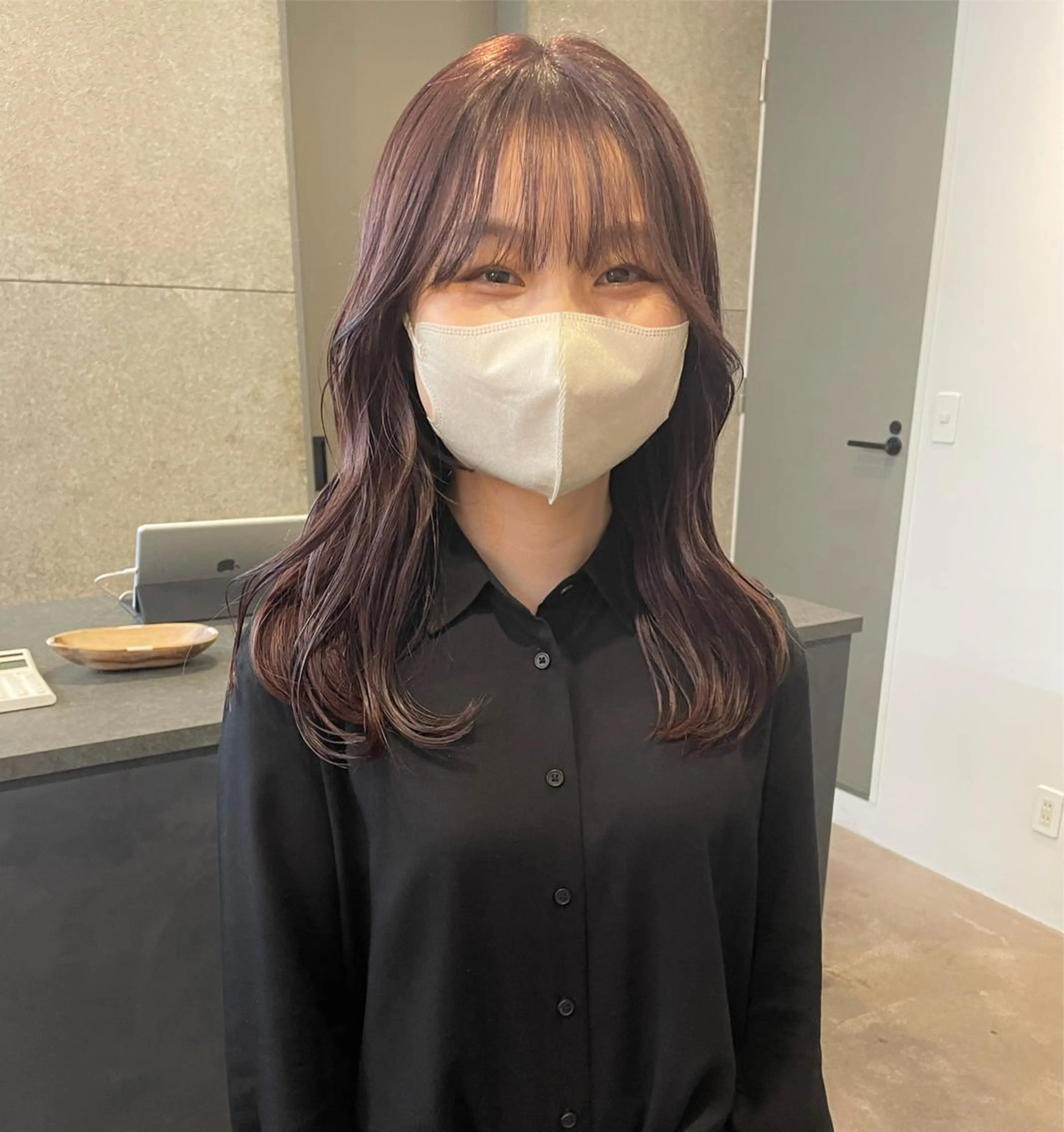 セミロング カラー 原 菜帆のヘアスタイル