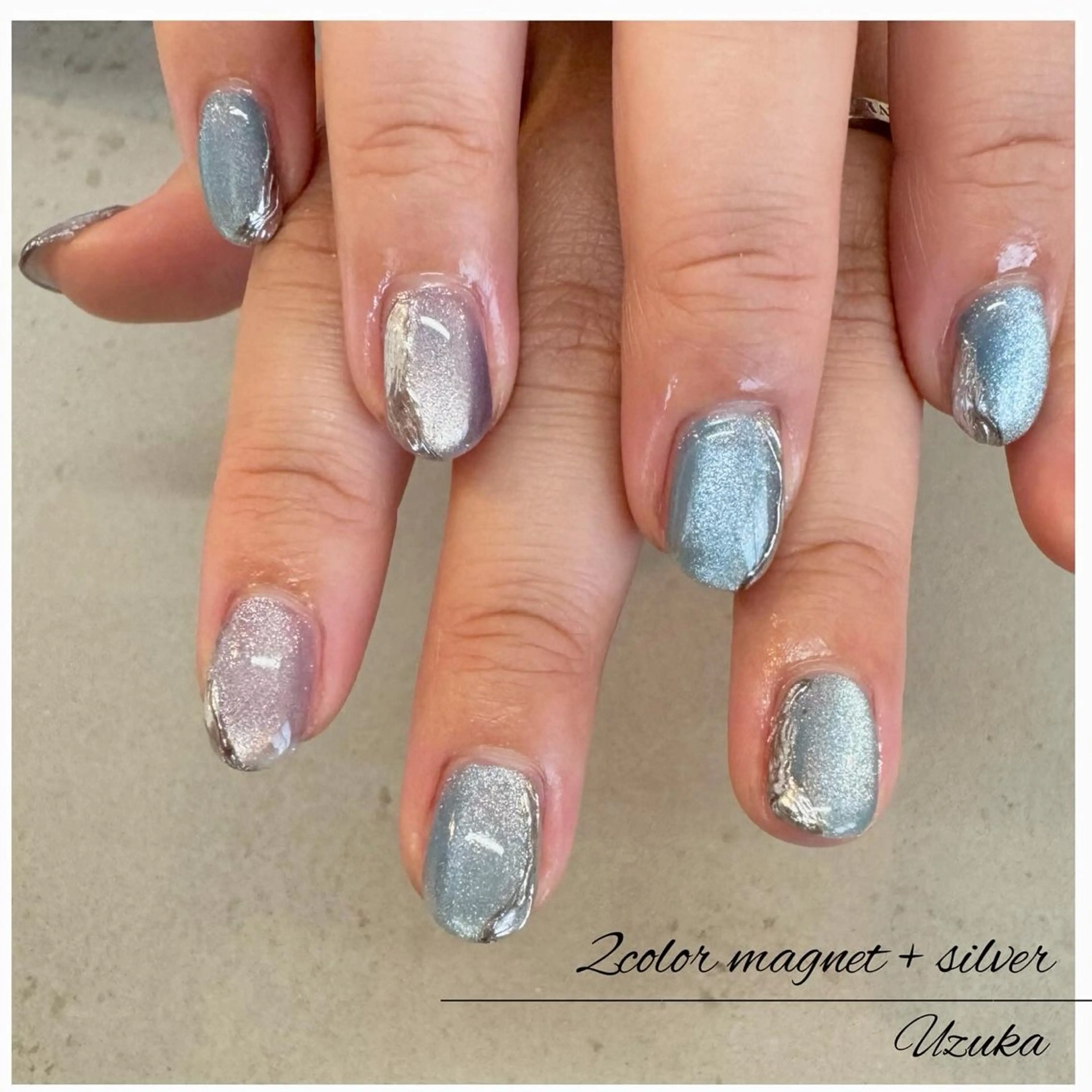 ネイル マグネットネイル ミラーネイル 【 enn 】 Uzuka Yukaのネイルデザイン