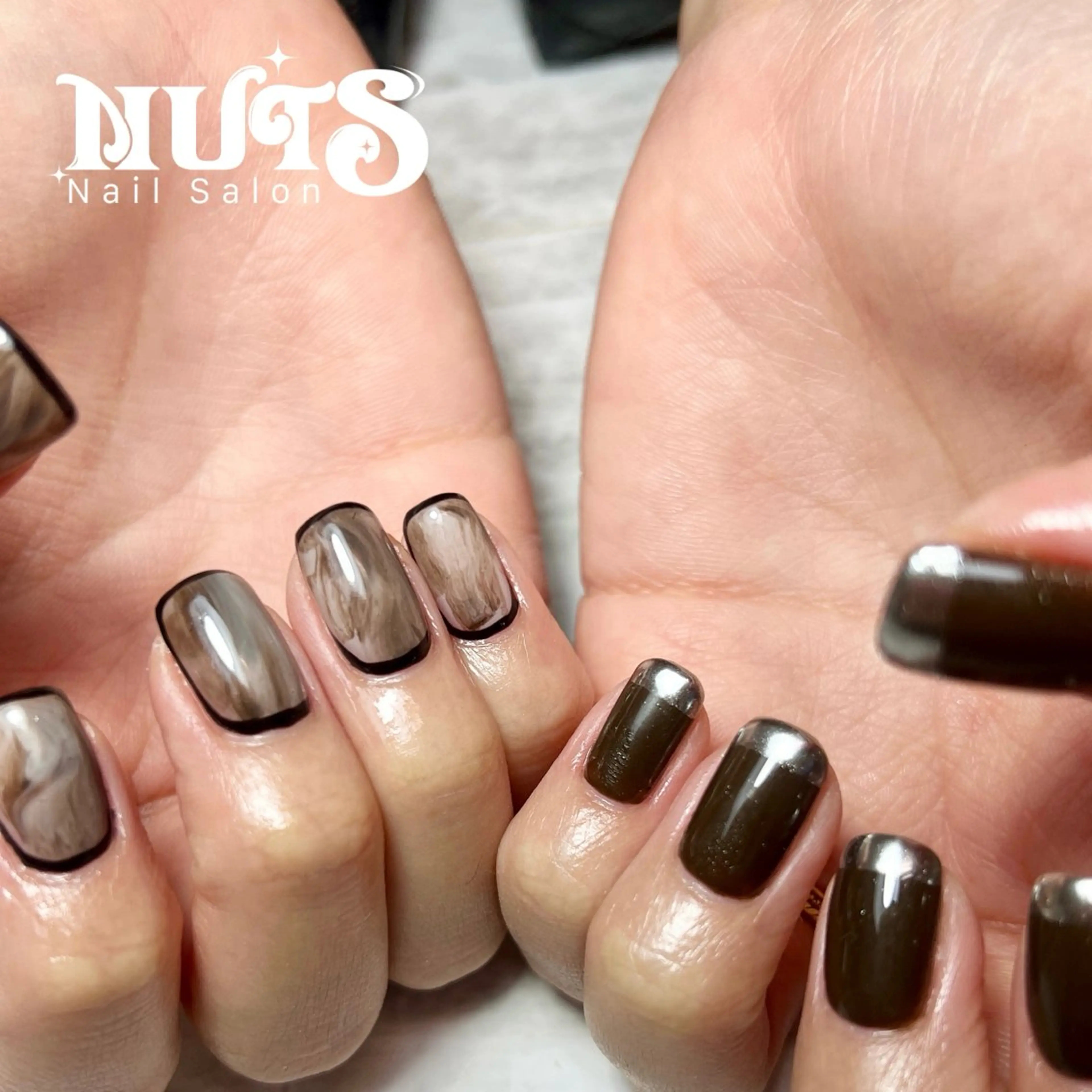 ネイル ジェルネイル ニュアンスネイル パラジェル ハンドネイル 個性派ニュアンス nuts nail所属・【池袋】nuts nail　なつみのネイルデザイン