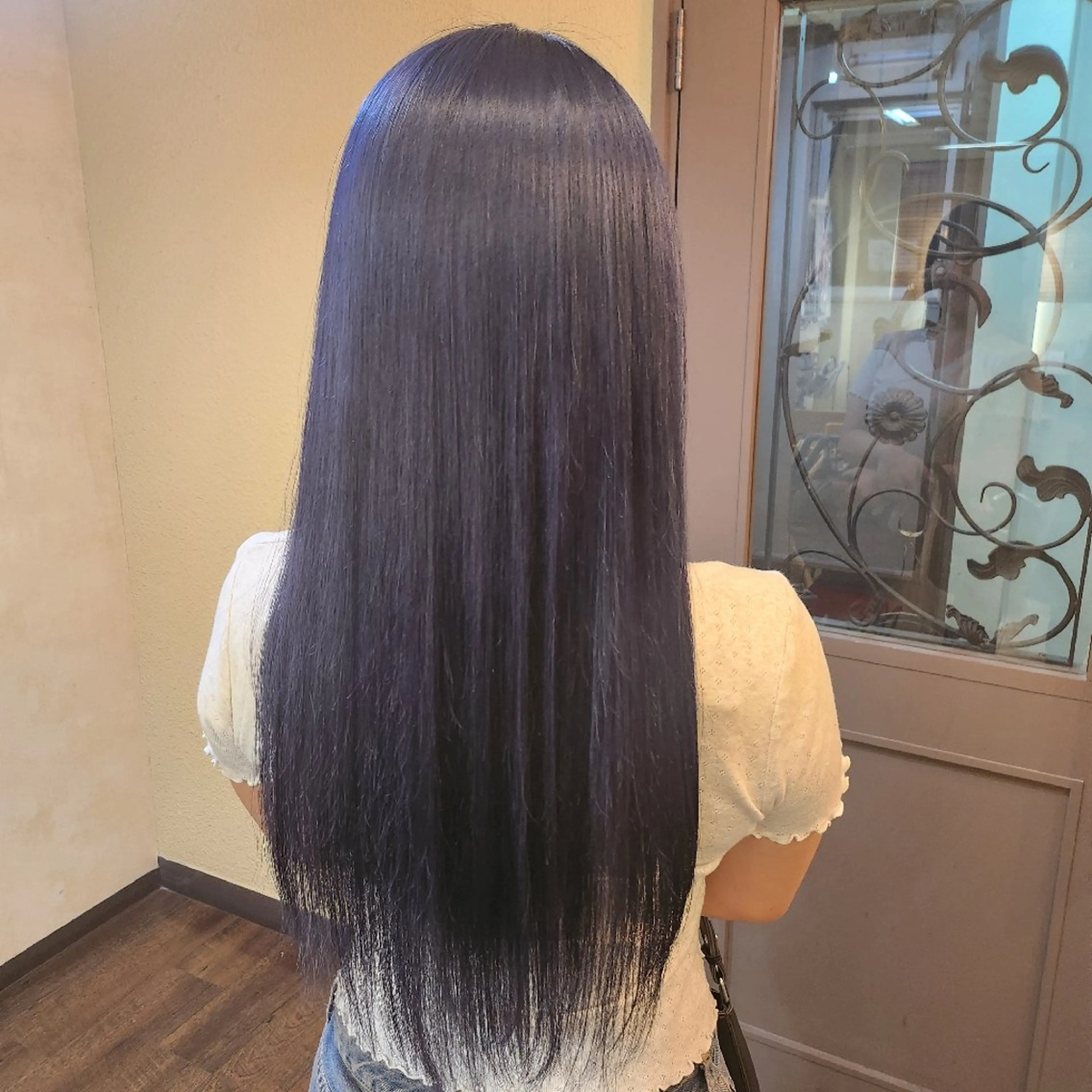 ロング カラー ブルーカラー ブルーバイオレット バイオレットカラー ヘアカラー トリートメント 田井中 悠紀のヘアスタイル