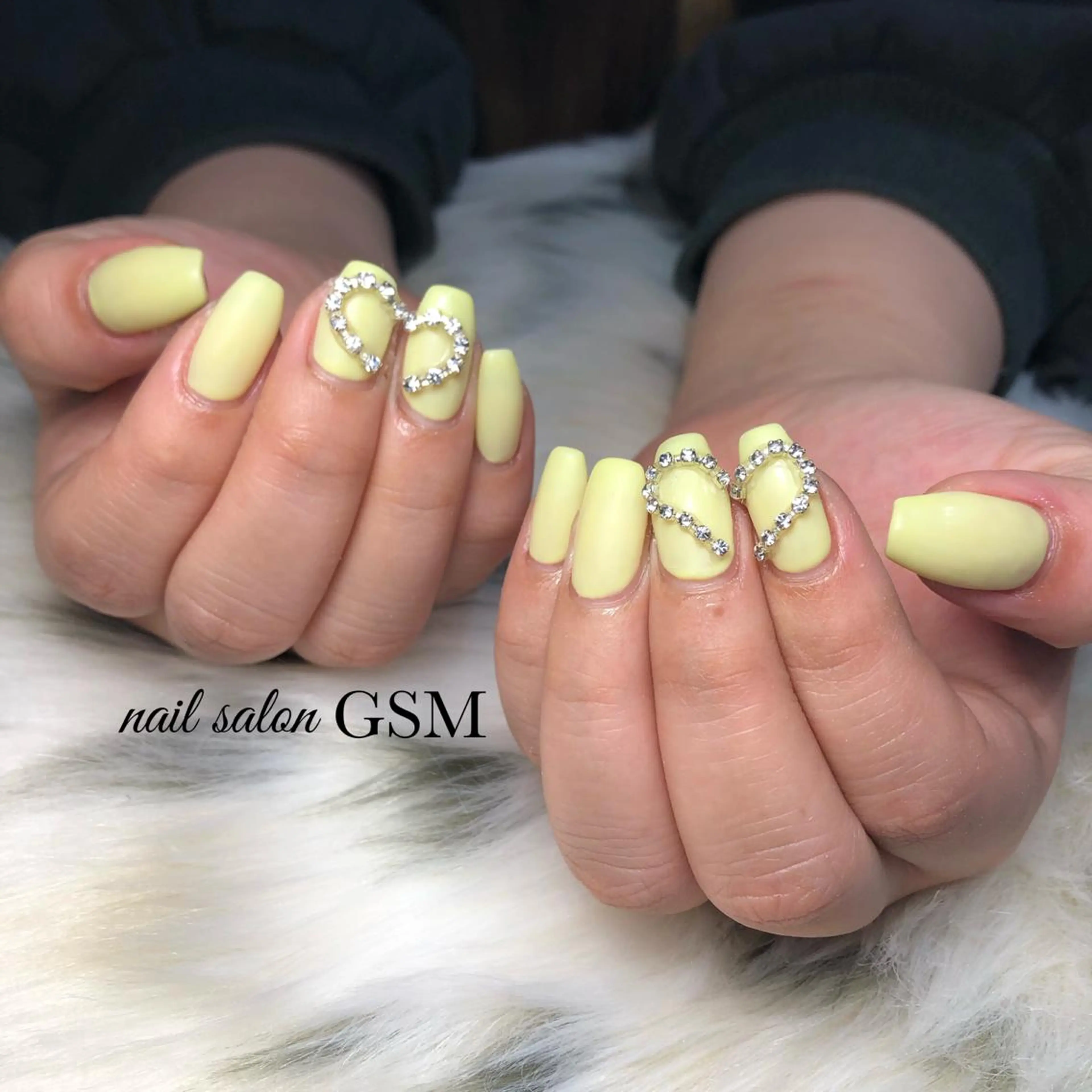 ネイル ハート マットネイル ハンドネイル nail salon GSMのネイルデザイン