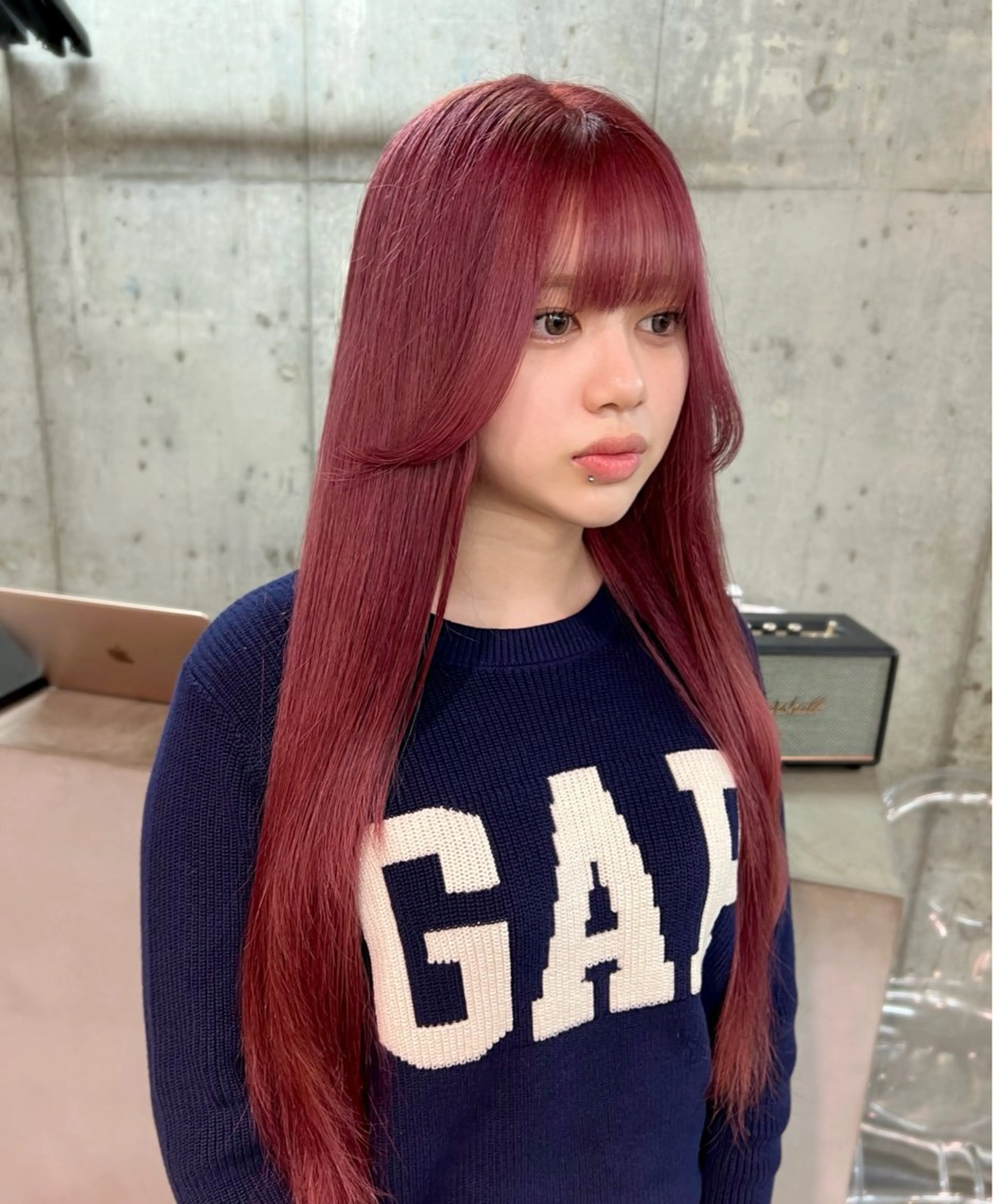 ロング カラー ブリーチ ケアブリーチ ハイトーンカラー トリートメント ヘアカラー トリートメント 透明感カラー ✨ 韓国艶髪💗菅原のヘアスタイル