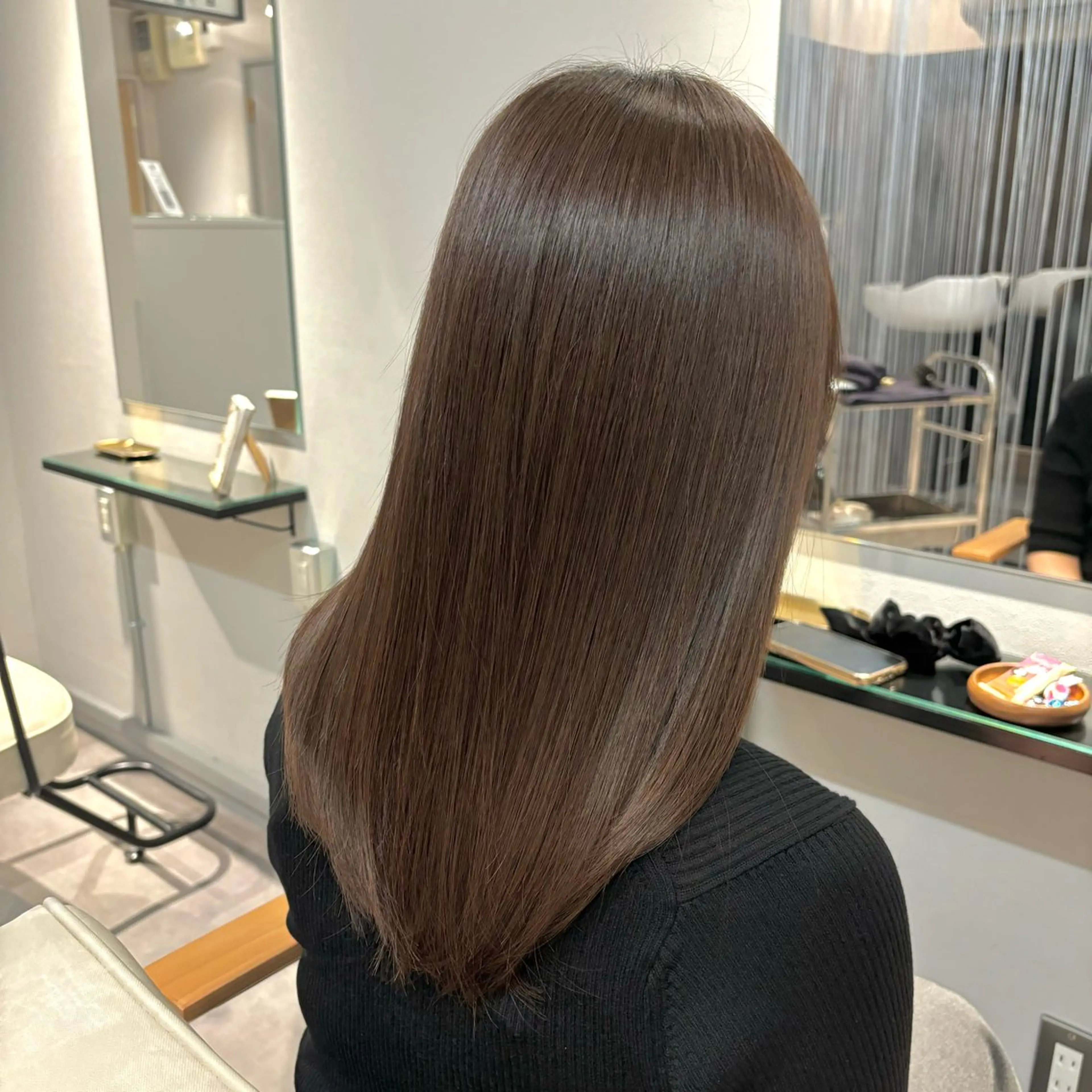 セミロング 🎀暖色カラー／ボブ 🎀MOMONAのヘアスタイル