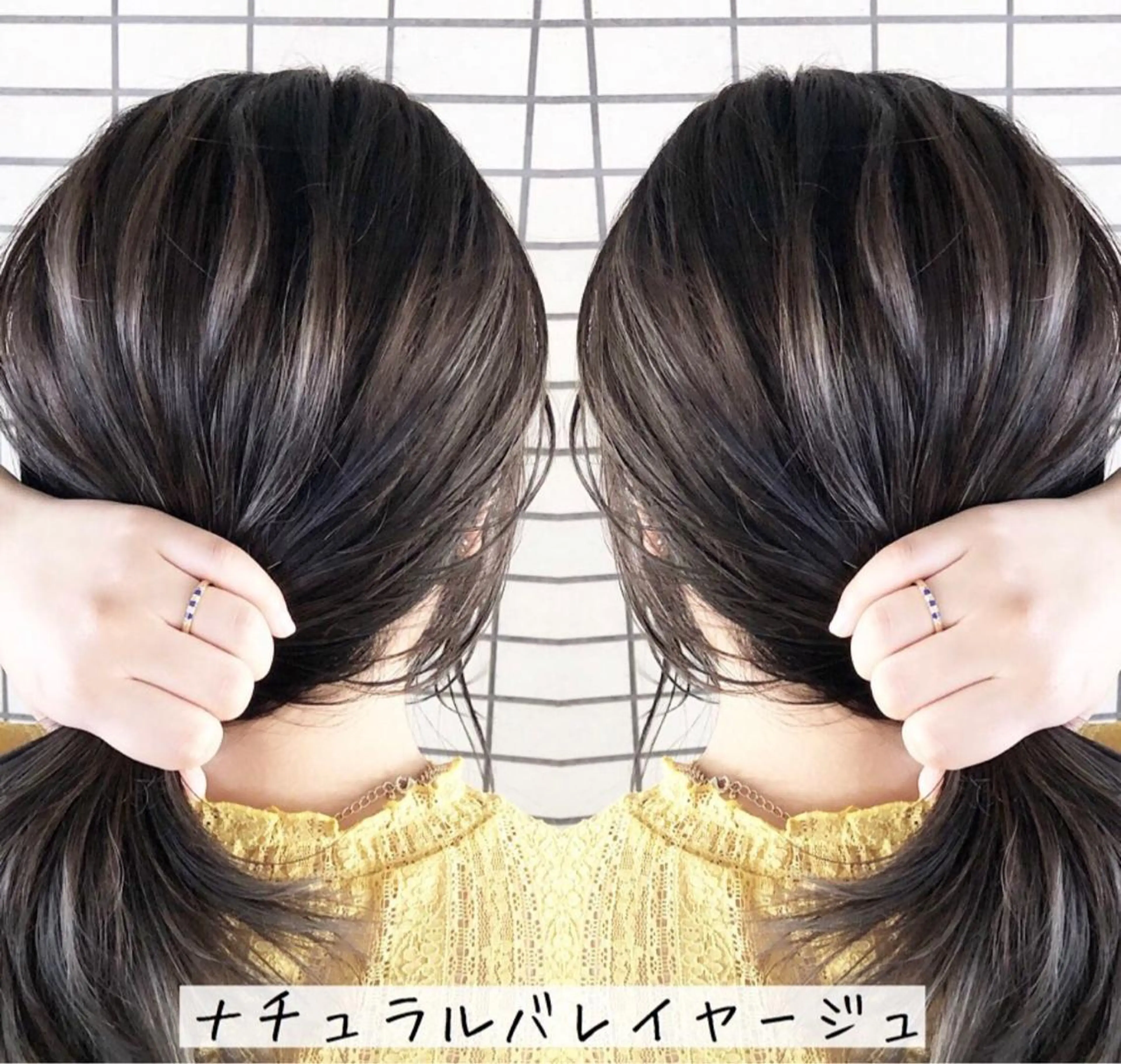 ミディアム カラー テトネ タカシのヘアスタイル