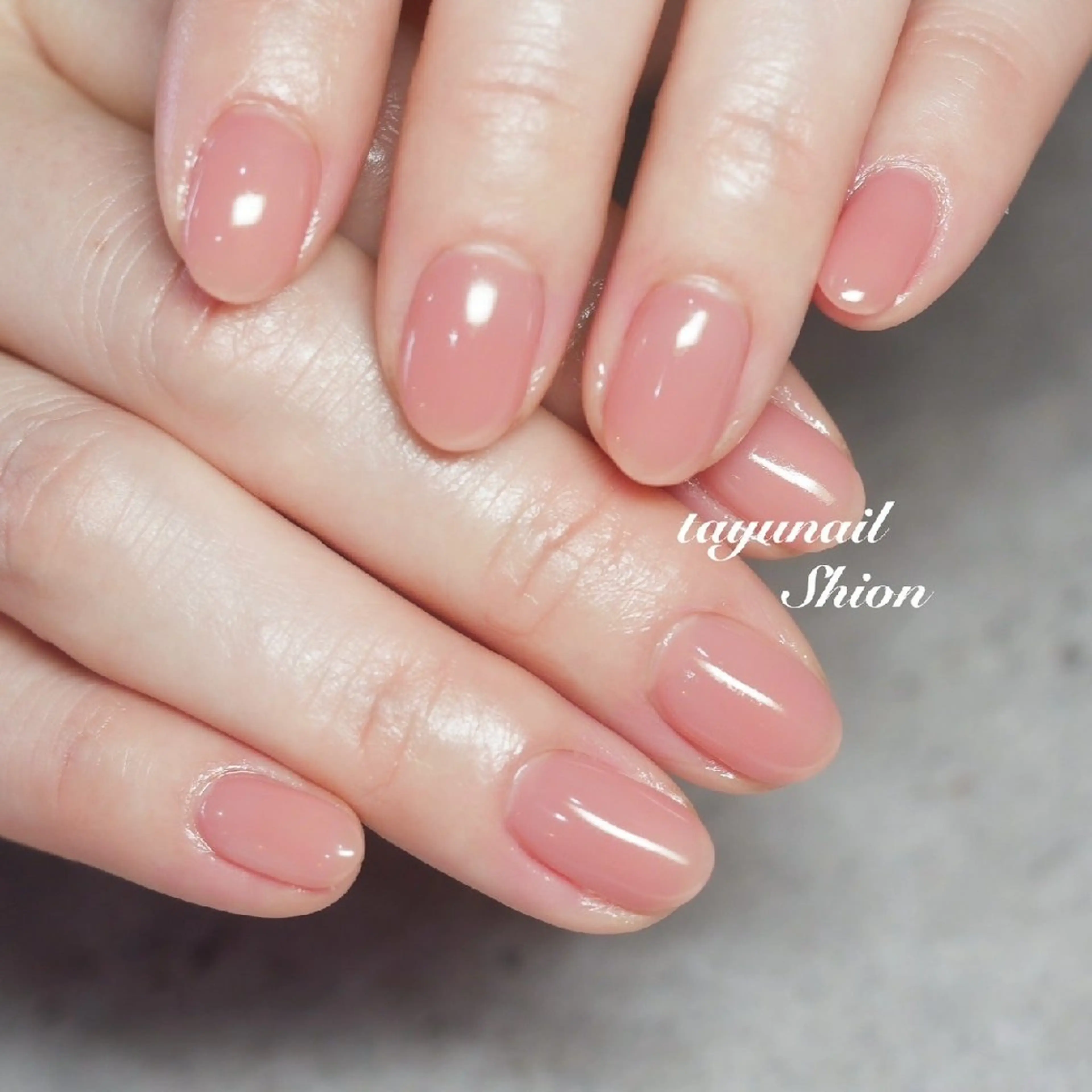 ネイル ジェルネイル ワンカラーネイル パラジェル シンプルネイル 春ネイル ネイルサロン・ネイルスクール　たゆnail所属・ネイルサロン 【たゆnail】のネイルデザイン