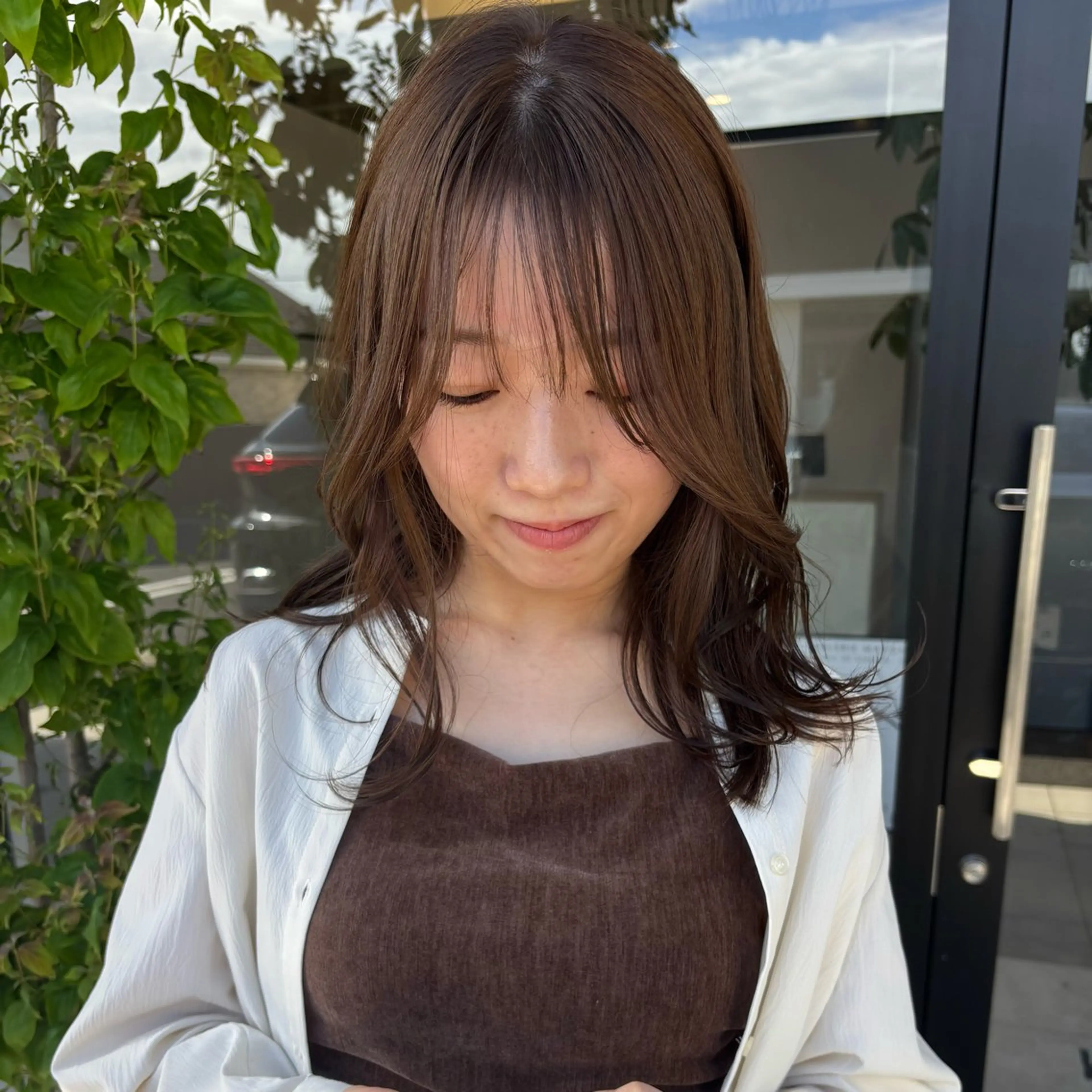 セミロング カラー ベージュカラー 透明感カラー niil所属・miyu /niilのヘアスタイル