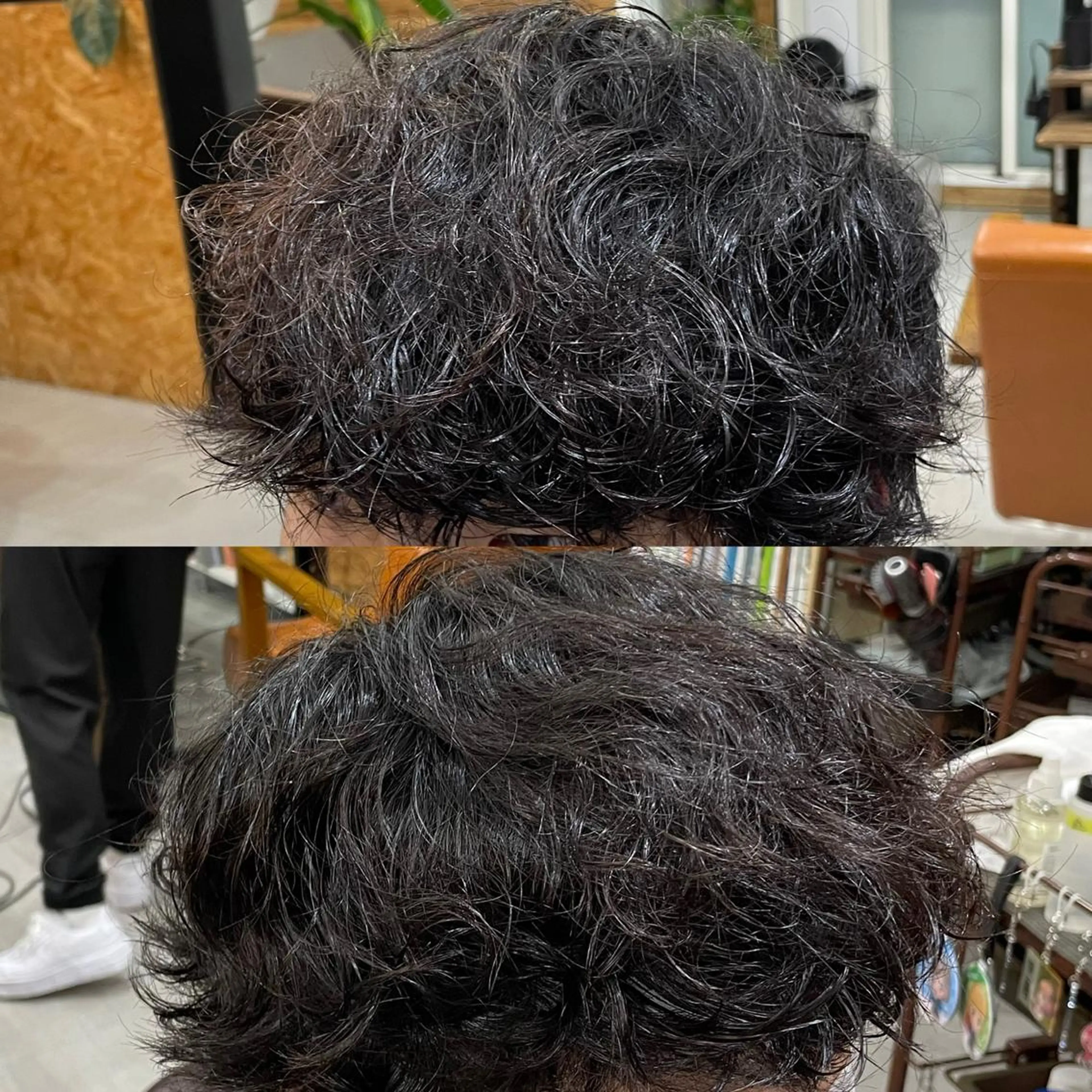 ショート メンズ メンズパーマ かんばら りょーいのヘアスタイル