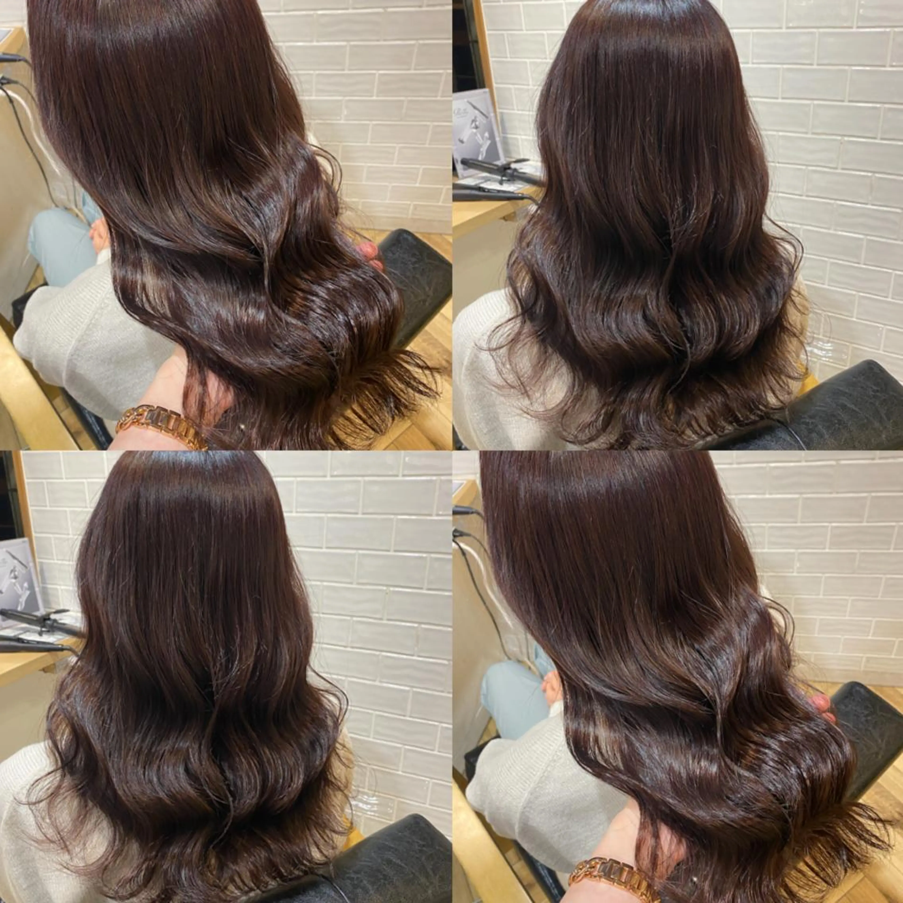 ロング カラー ブラウンカラー ピンクカラー ピンクブラウン 艶カラー/韓国顔周り 🎀mamiのヘアスタイル