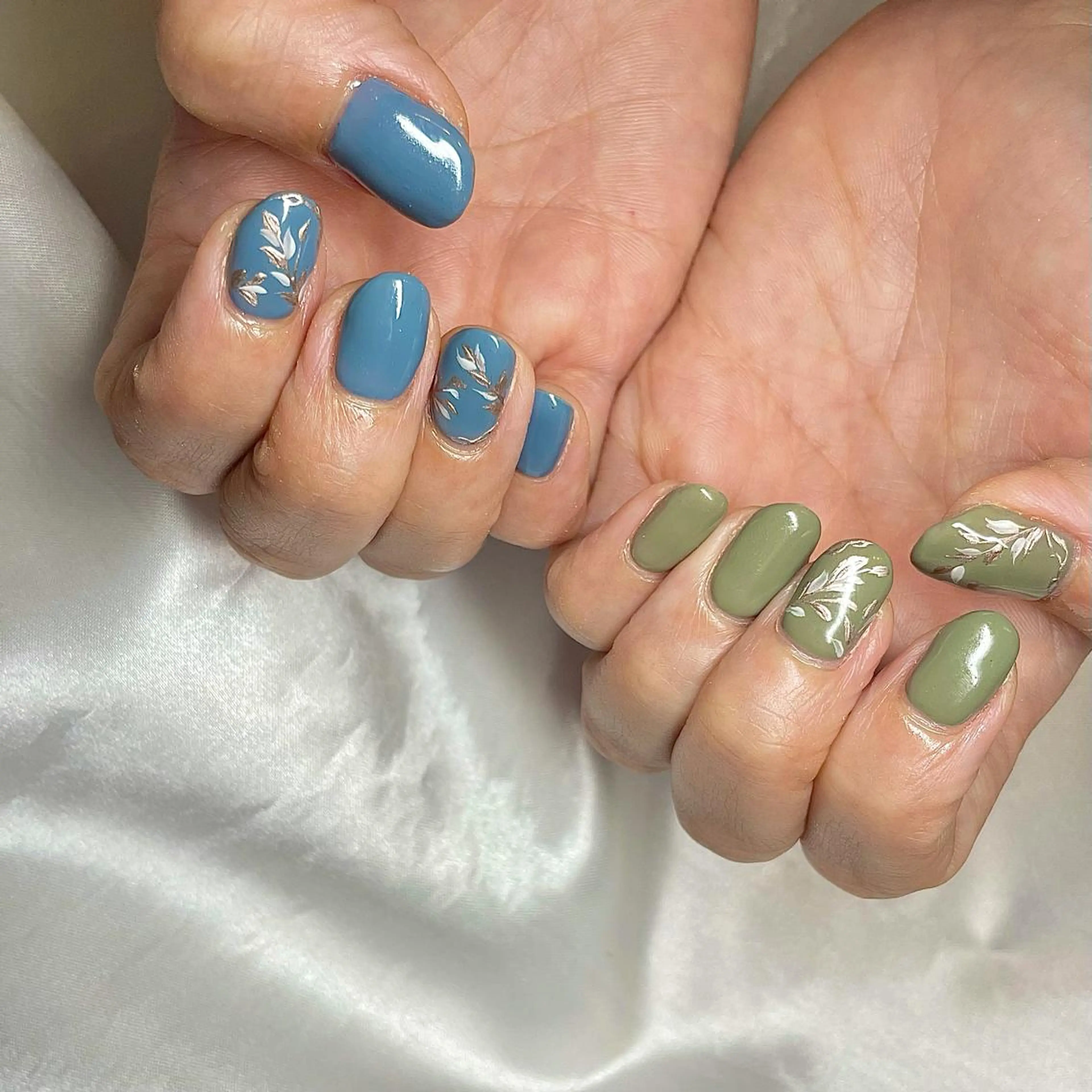 ショート カラー パーマ ヘアアレンジ メンズ キッズ ネイル マツエク・マツパ ブルーカラー ブルー グリーン nail&eye Aoのマツエク・マツパデザイン