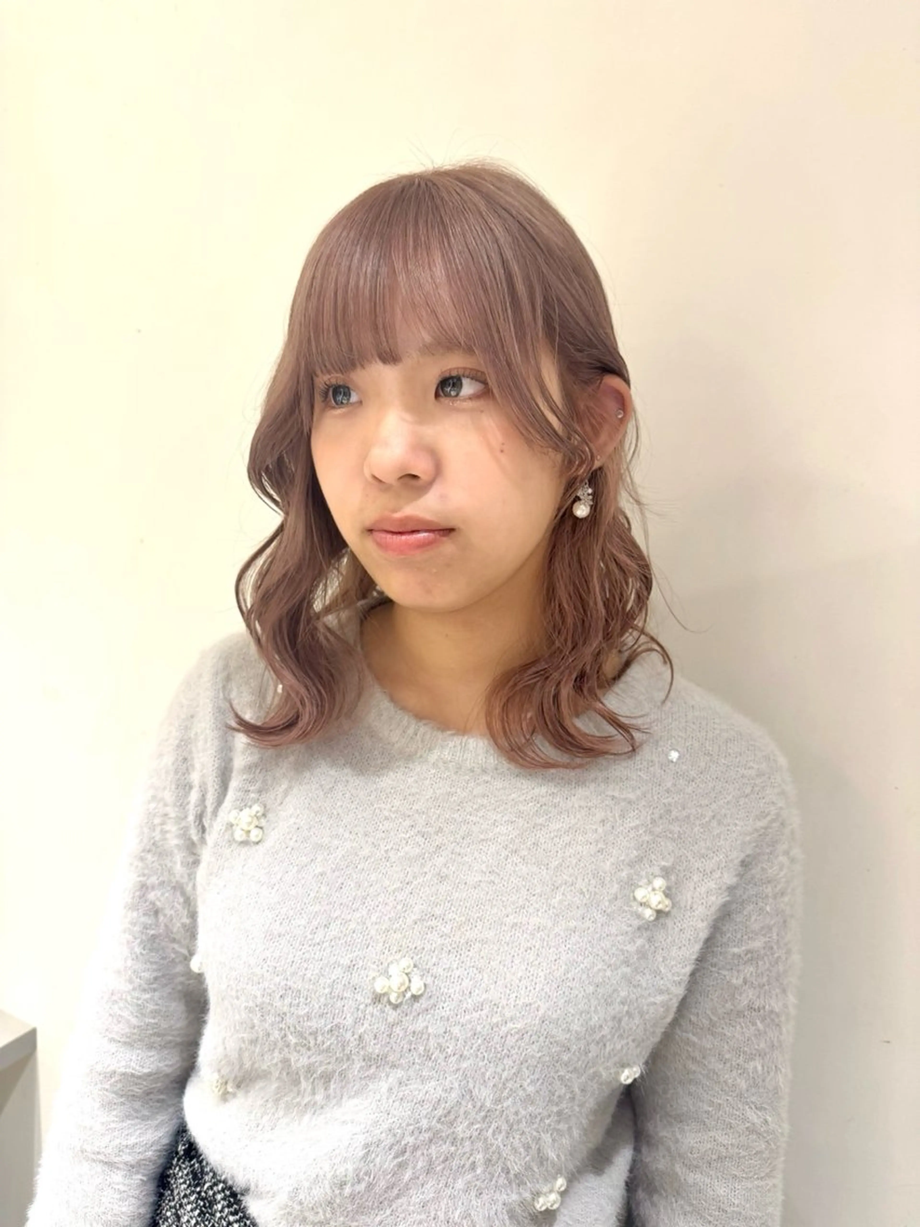 ミディアム ヘアカラー ai 梅田/暖色カラーのヘアスタイル