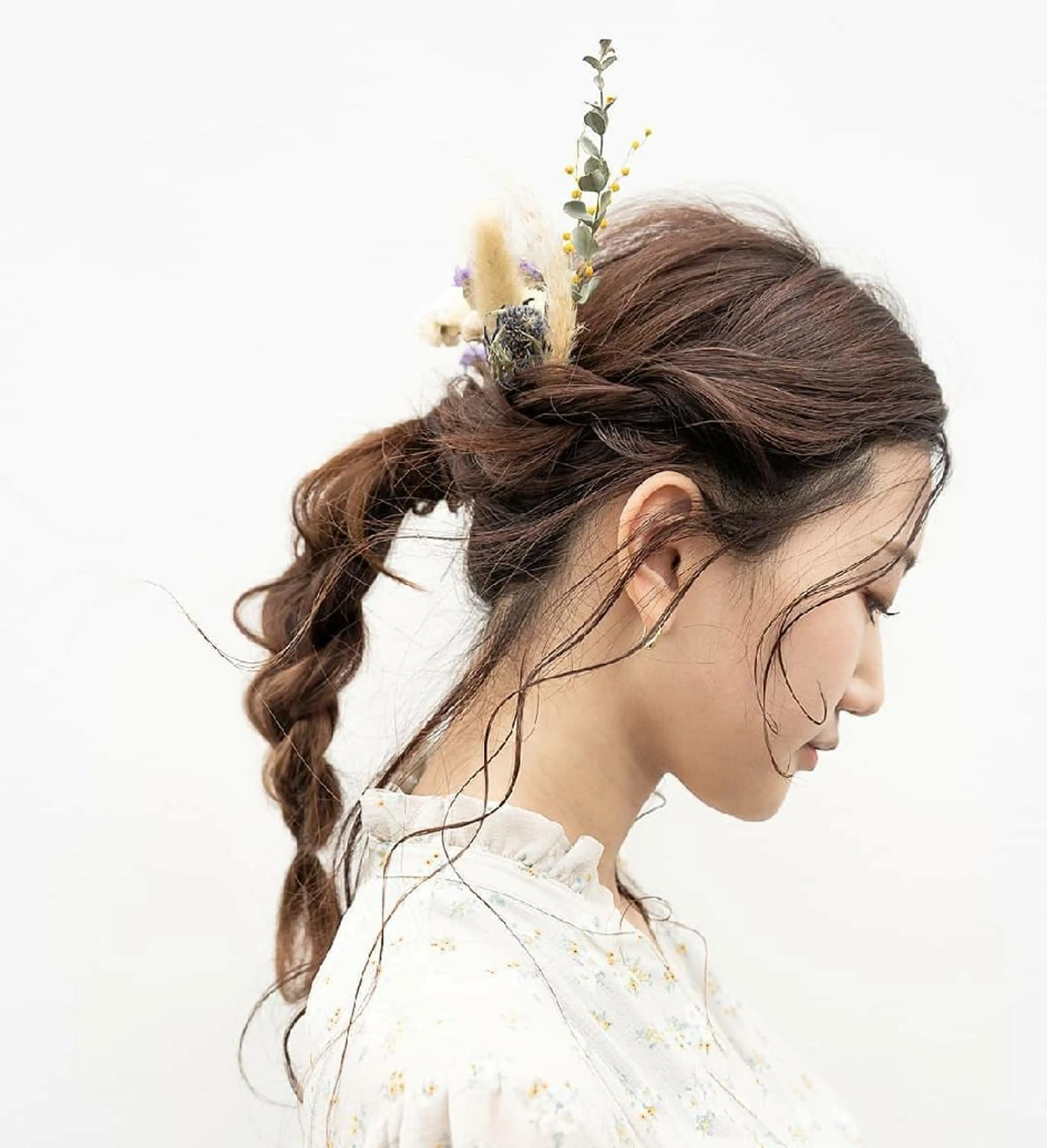 ヘアアレンジ セミロング 天王寺髪質改善なら よしみさん✨のヘアスタイル