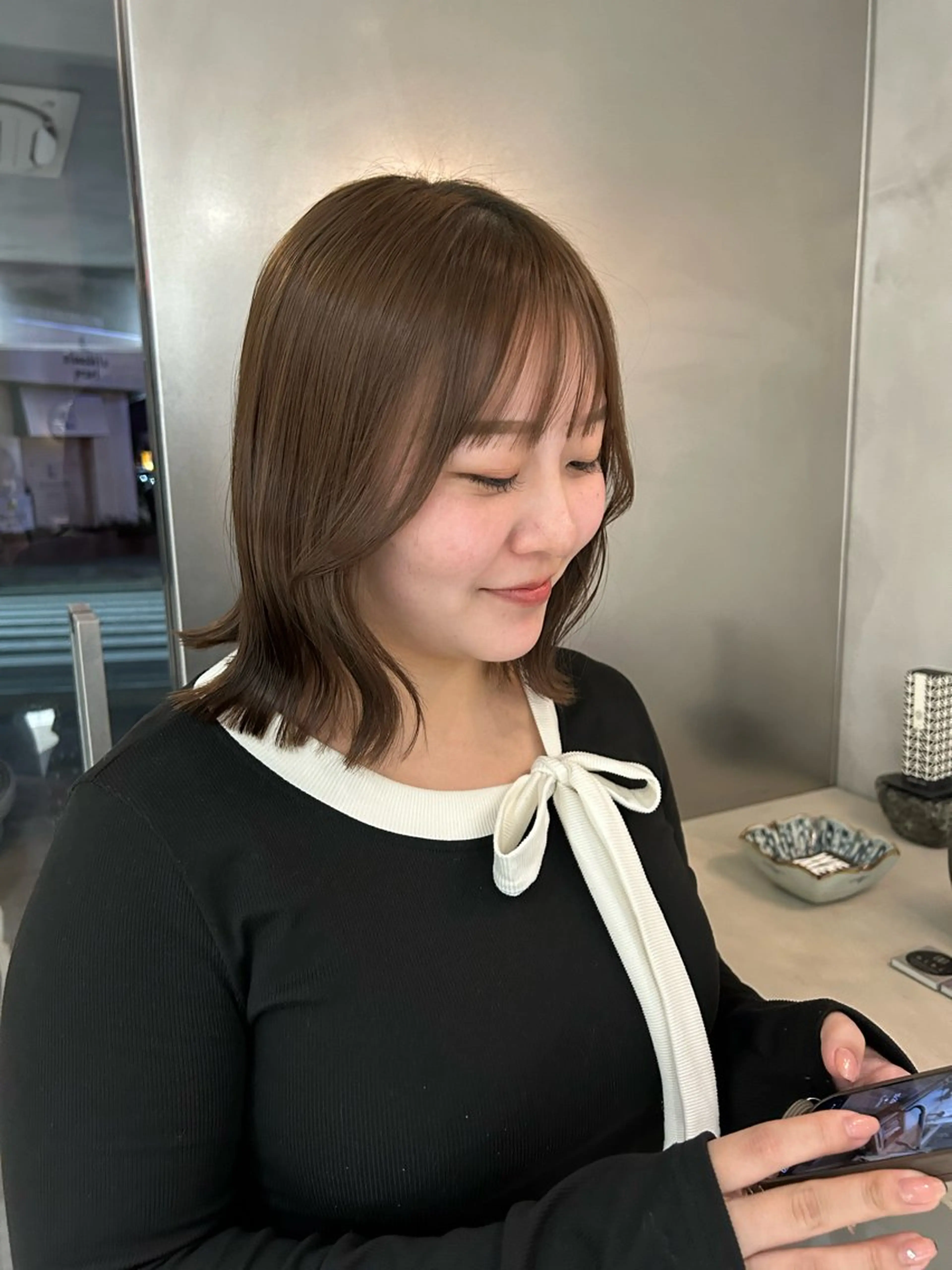 セミロング 馬場 菜乃夏のヘアスタイル