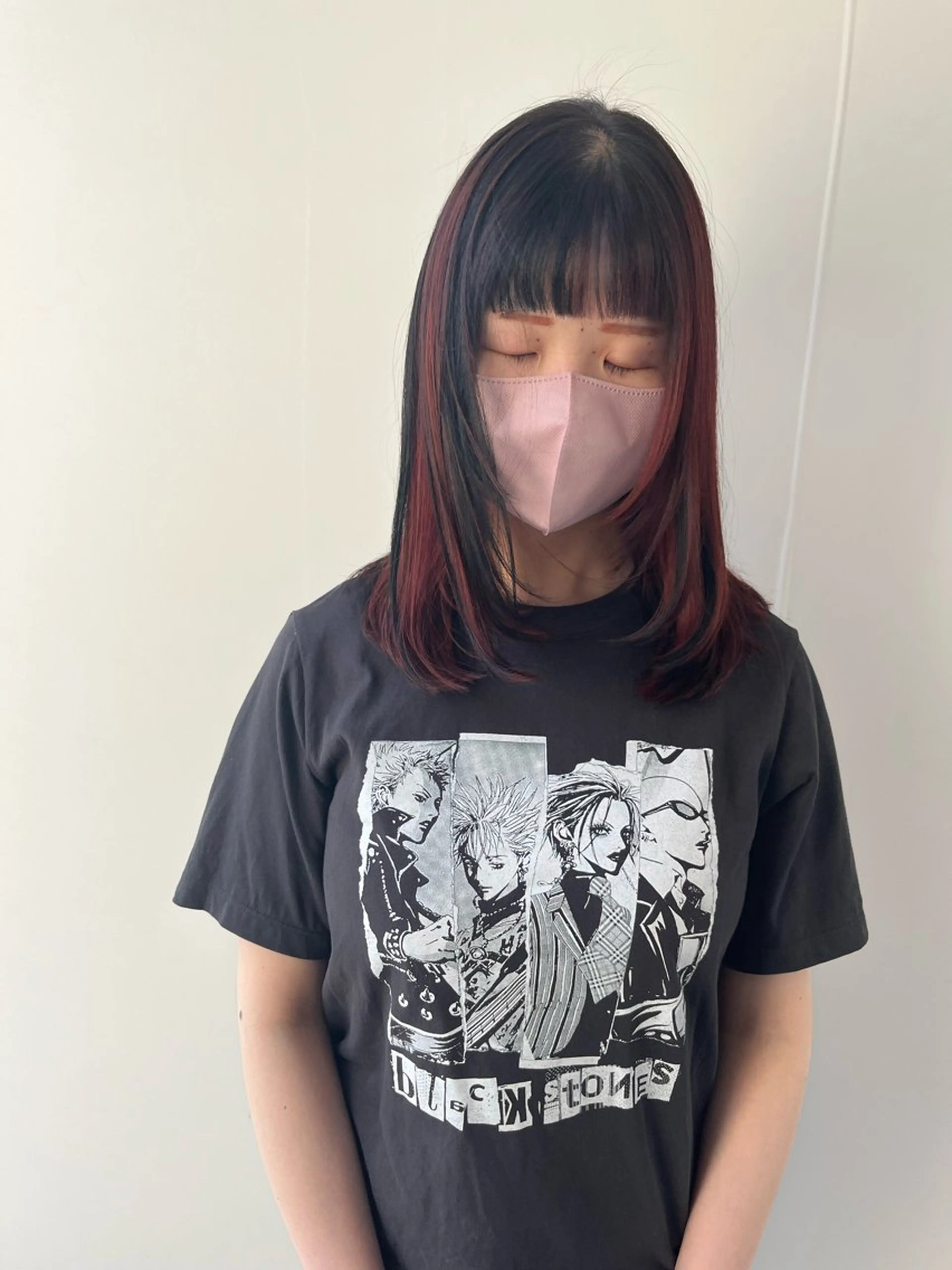 ミディアム カット ヘアカラー トリートメント 松本 茜のヘアスタイル