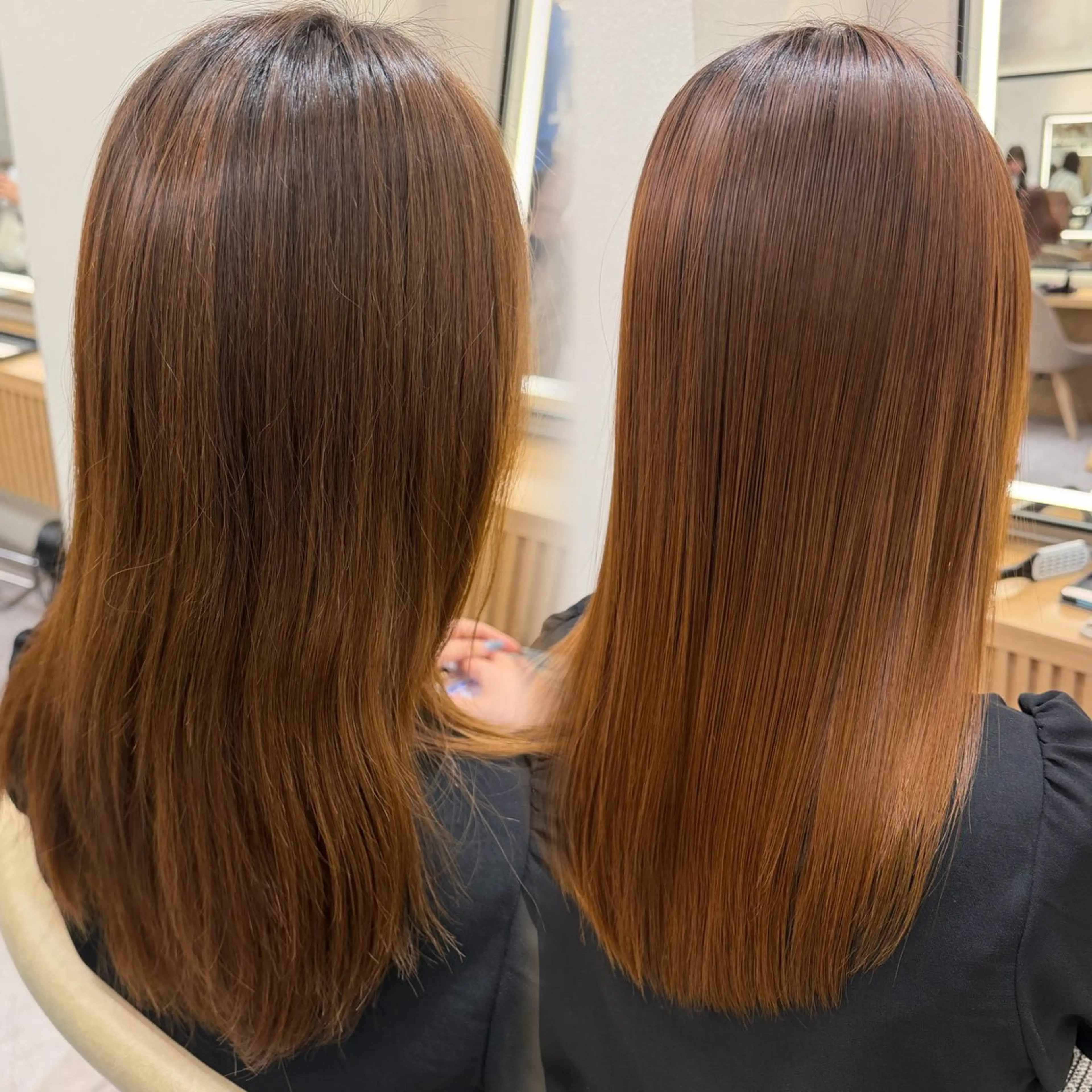 ロング カラー 切りっぱなしボブ ブリーチ ブリーチなしカラー ボブ 顔周りカット カット ヘアカラー 縮毛矯正 巻ける縮毛矯正/ボブ 小顔カット大和田拓夢のヘアスタイル