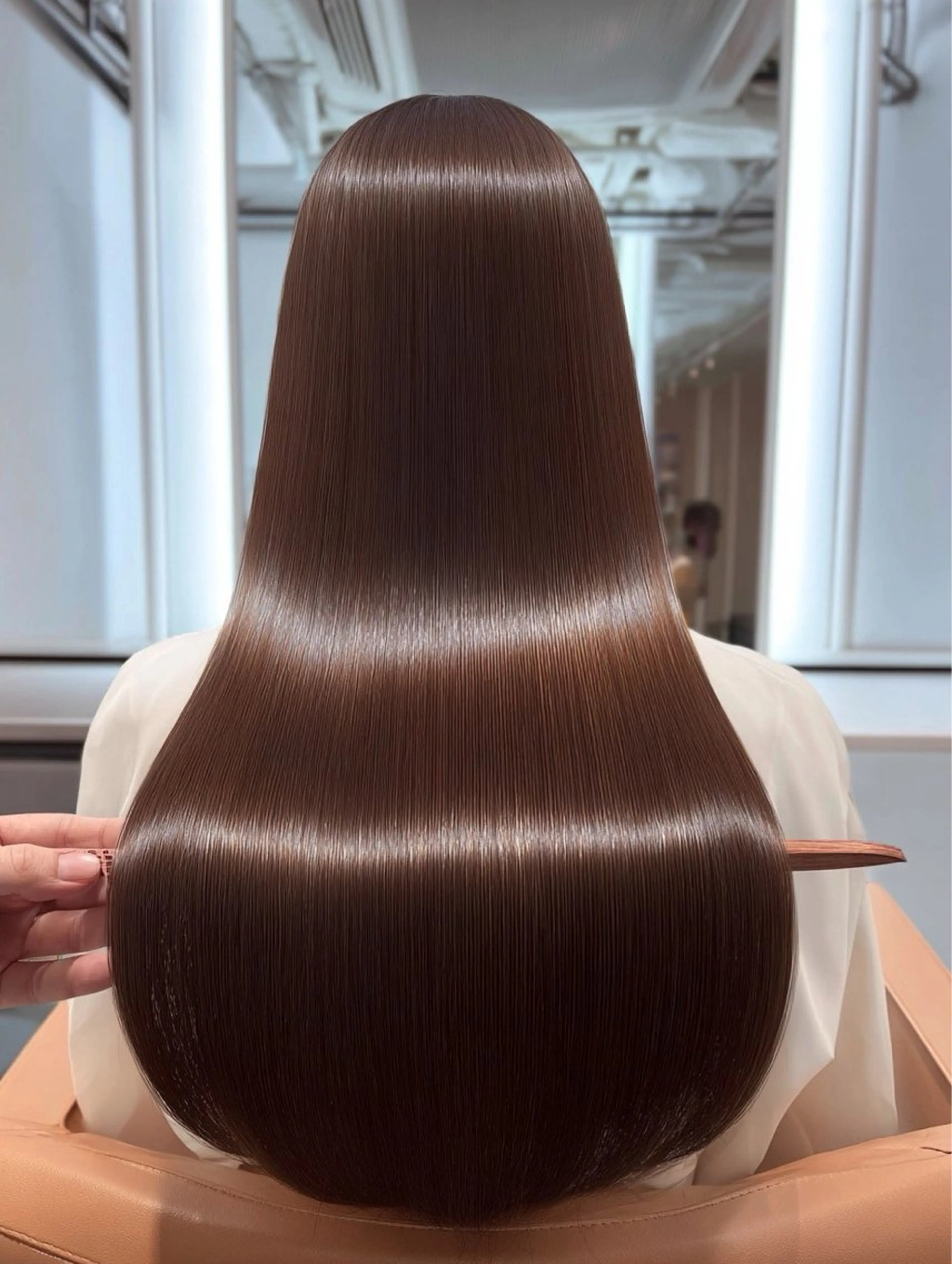 ロング ハイレイヤー 髪質改善 韓国風ヘア レイヤーカット 縮毛矯正 カット 縮毛矯正 トリートメント ✨毛髪診断で絶対綺麗 ✨美髪艶髪専門✨高浪のヘアスタイル