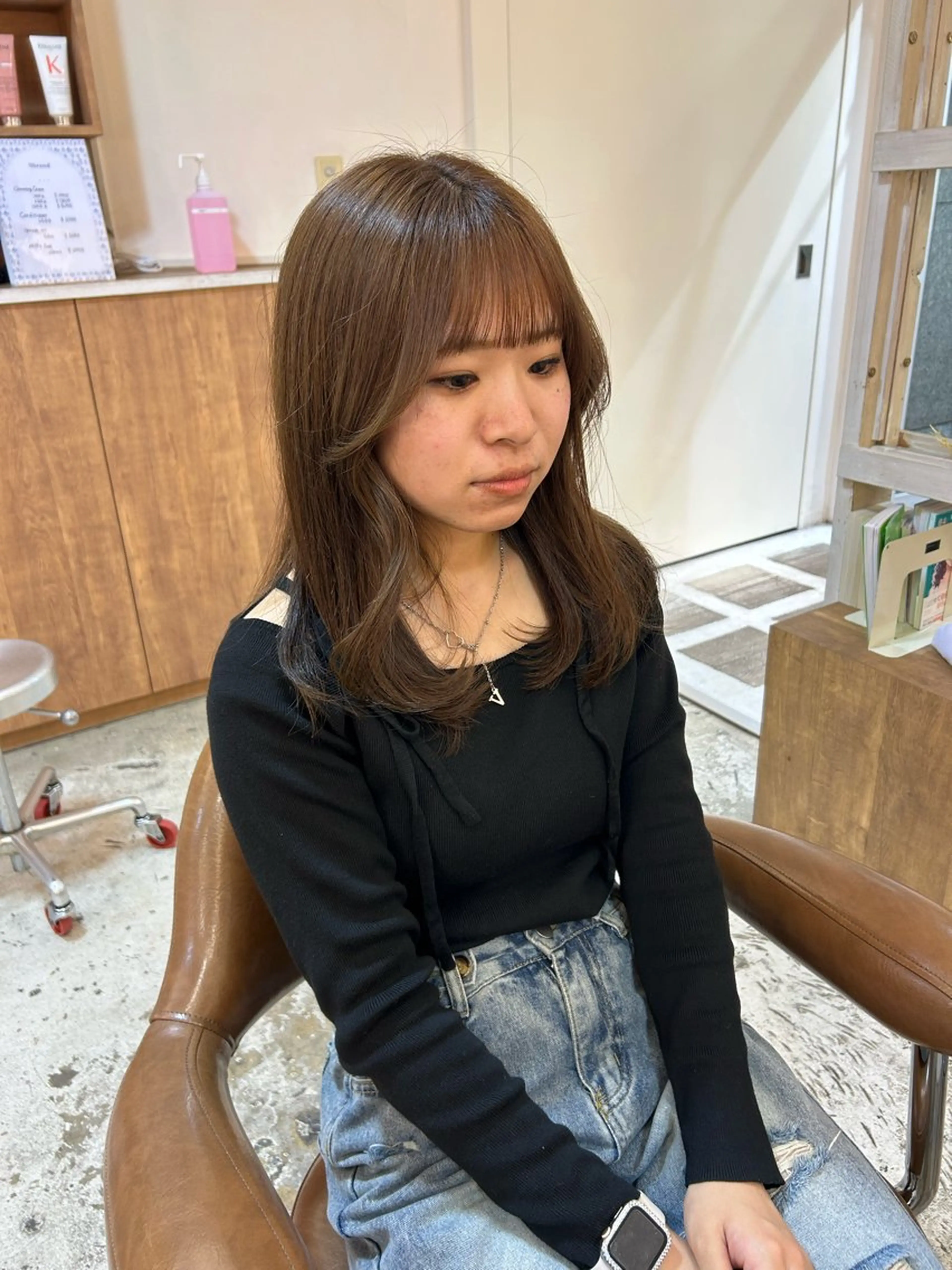 🩵リピーター様(2回目)限定・モデル料金/顔周り・バング+毛先カット+シャンプーブロー+アイロン仕上げ🩵の写真