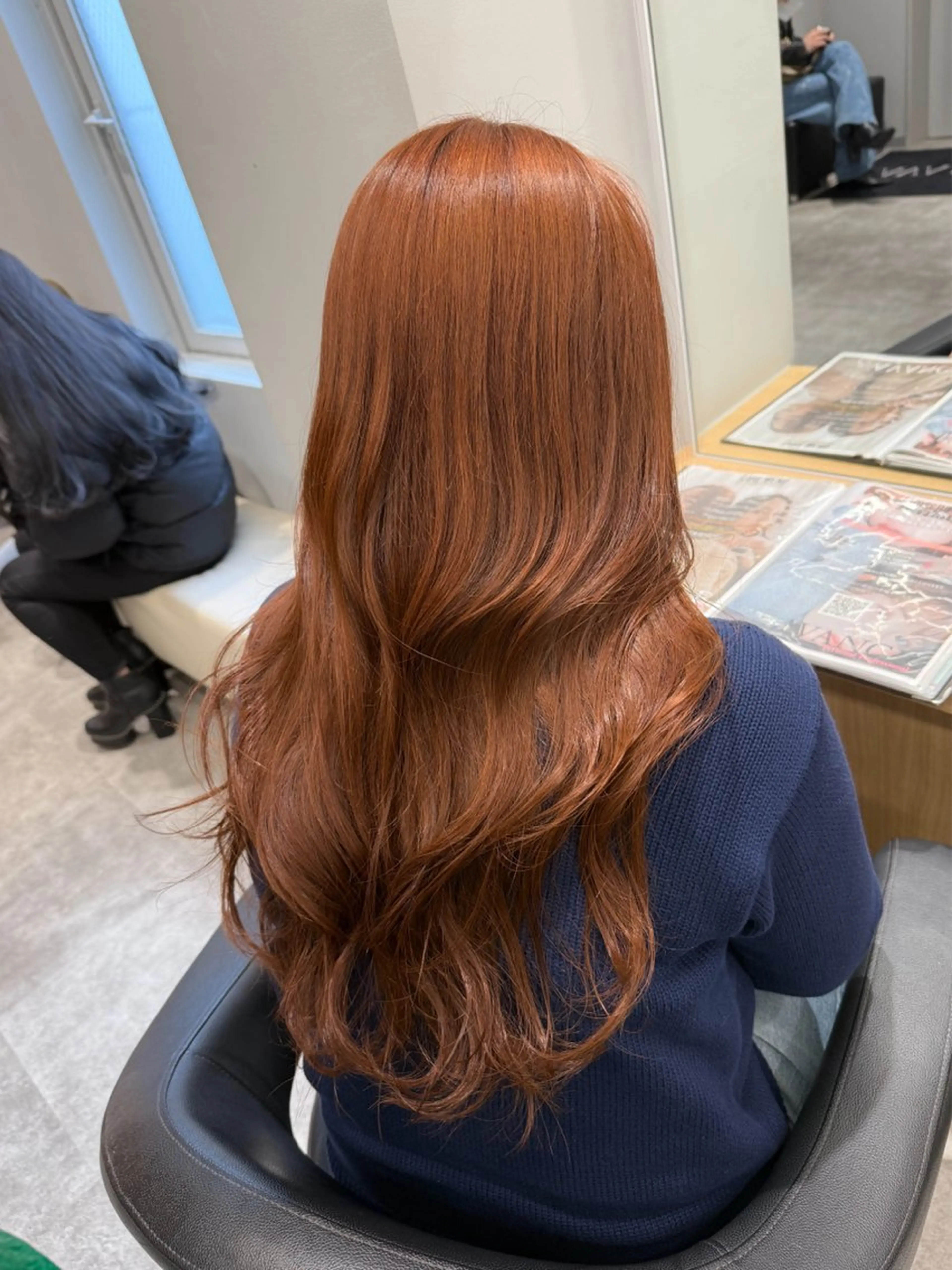 ロング カラー ベージュカラー ブリーチ ブリーチなしカラー オレンジ オレンジベージュ カット ヘアカラー 雰囲気似合わせ/永田 汰伊智/艶カラー🫧のヘアスタイル