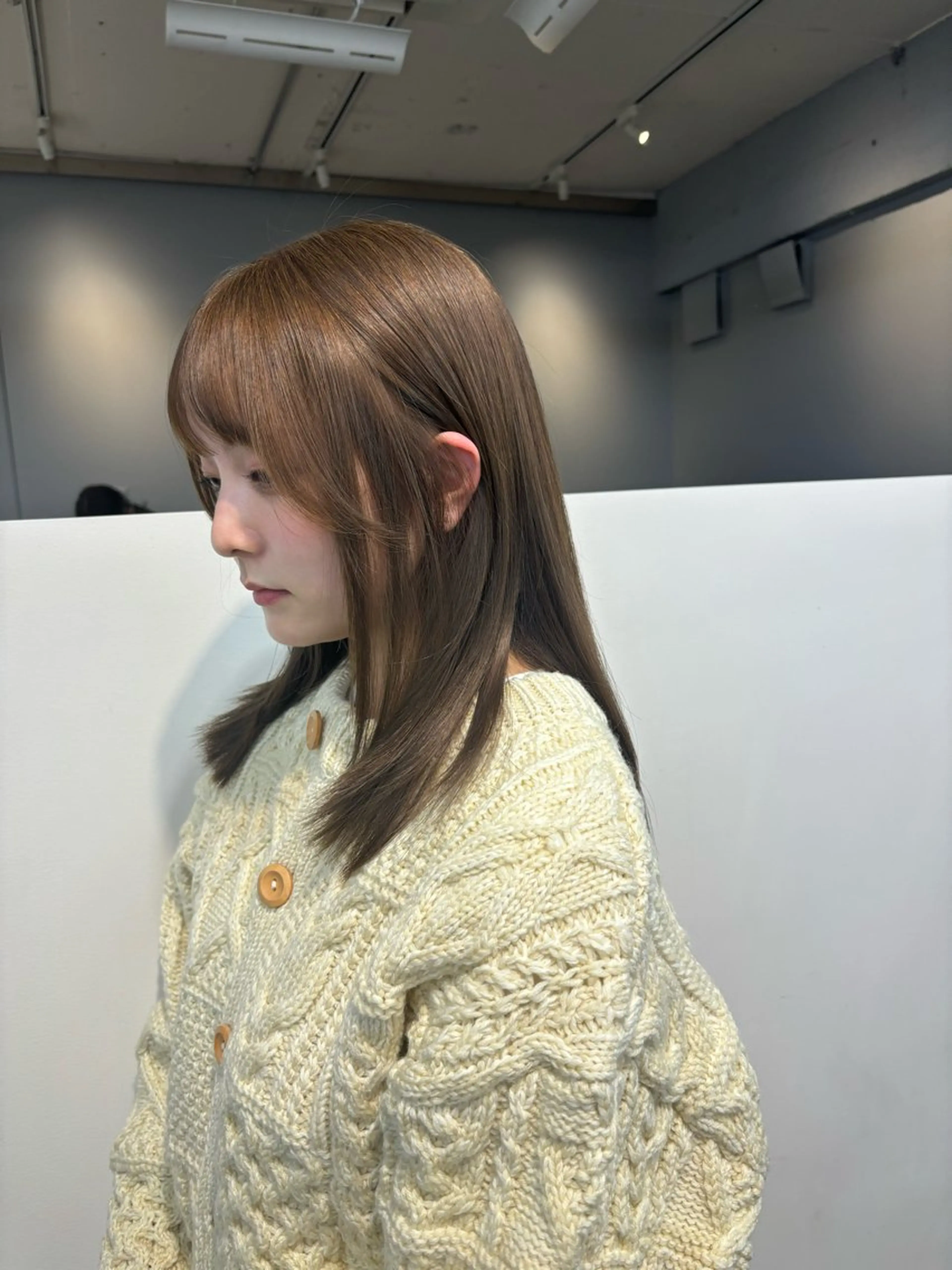 ミディアム カラー ベージュカラー ブリーチ 透明感カラー ダブルカラー ブリーチなしカラー ❣️圧倒的透明感ヘア ❣️yukinaのヘアスタイル