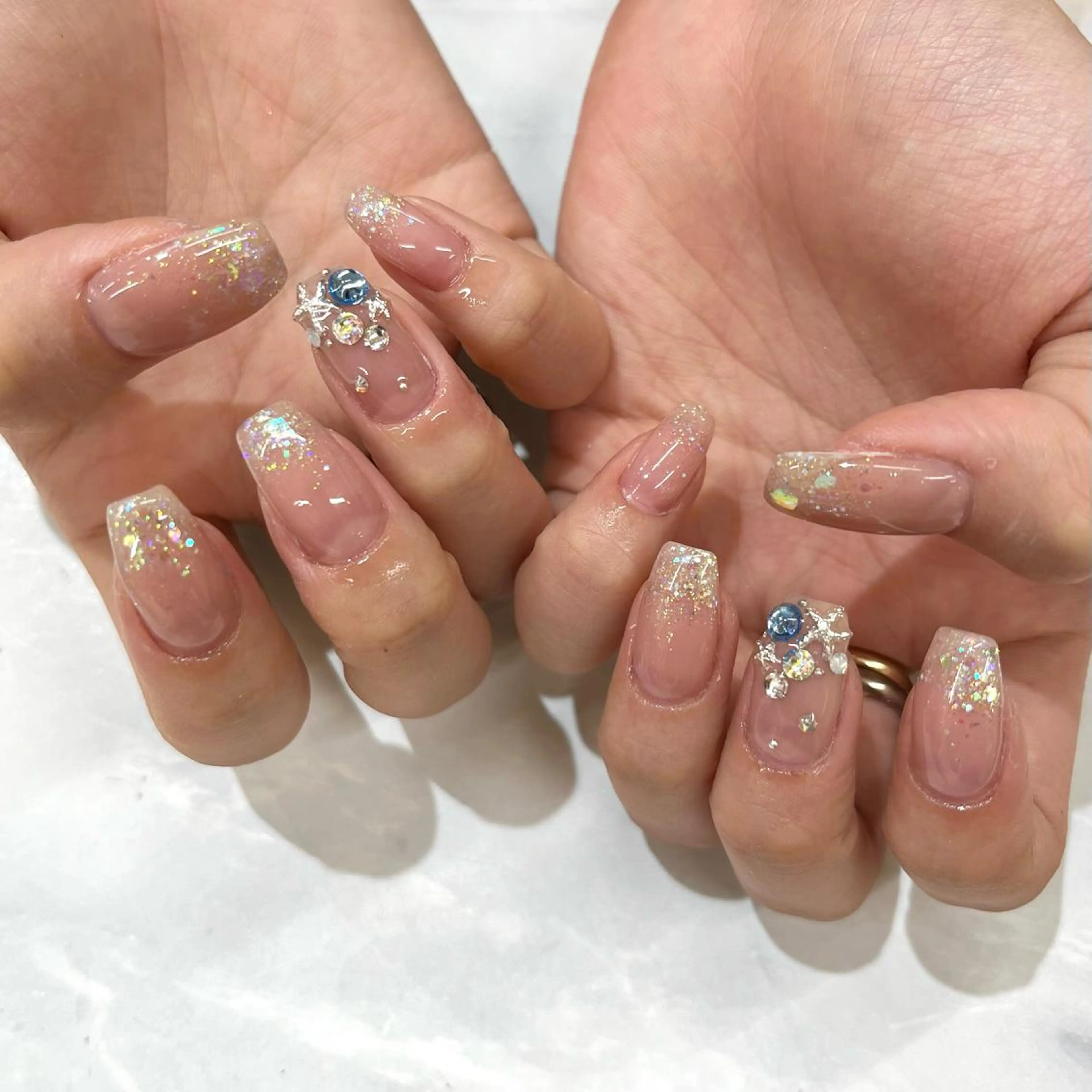 ネイル ラメ(グリッター) KODA308 Saoriのネイルデザイン