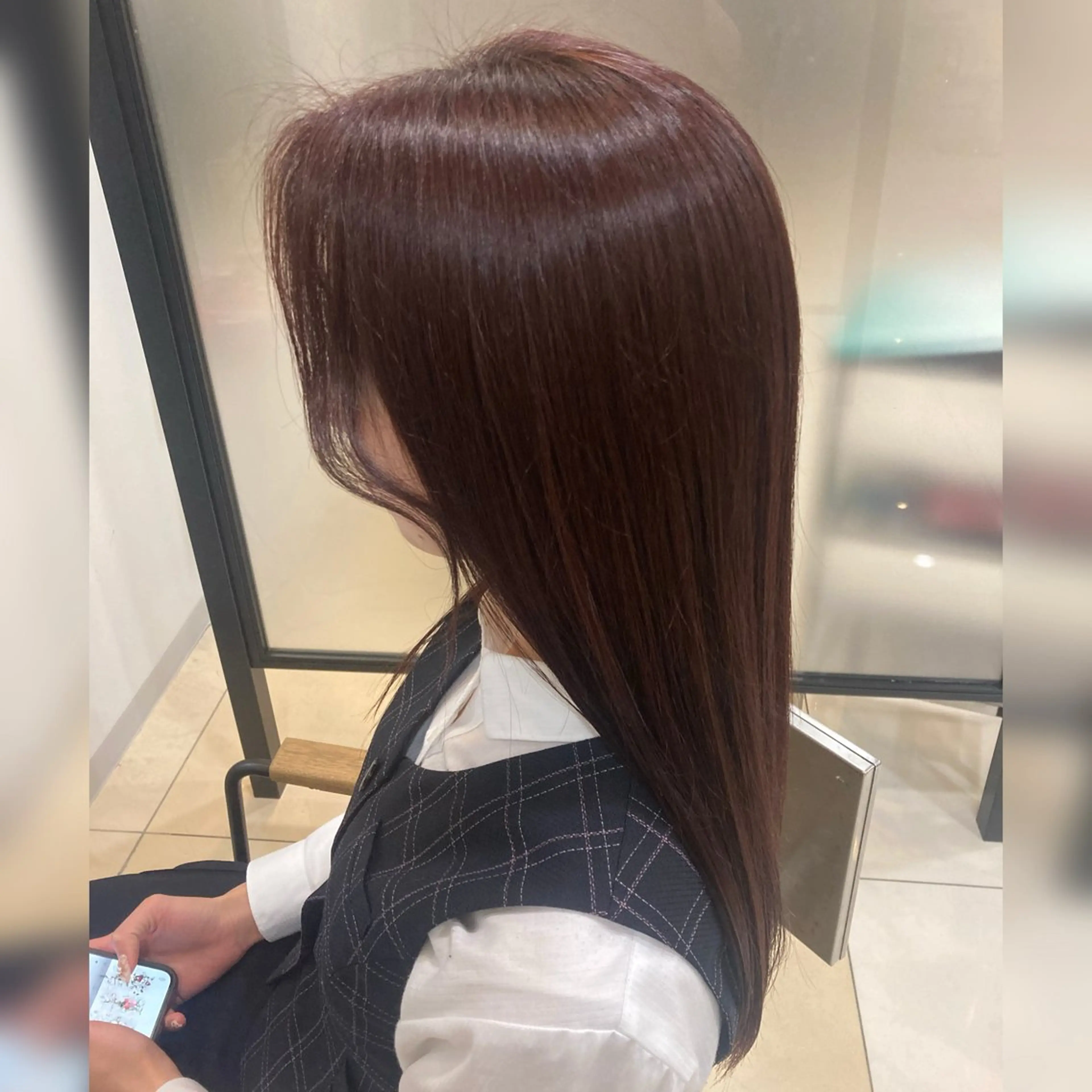 ロング カラー ブラウンカラー 透明感カラー ピンクカラー ピンクブラウン Lita浜線店 太田 瑠花のヘアスタイル