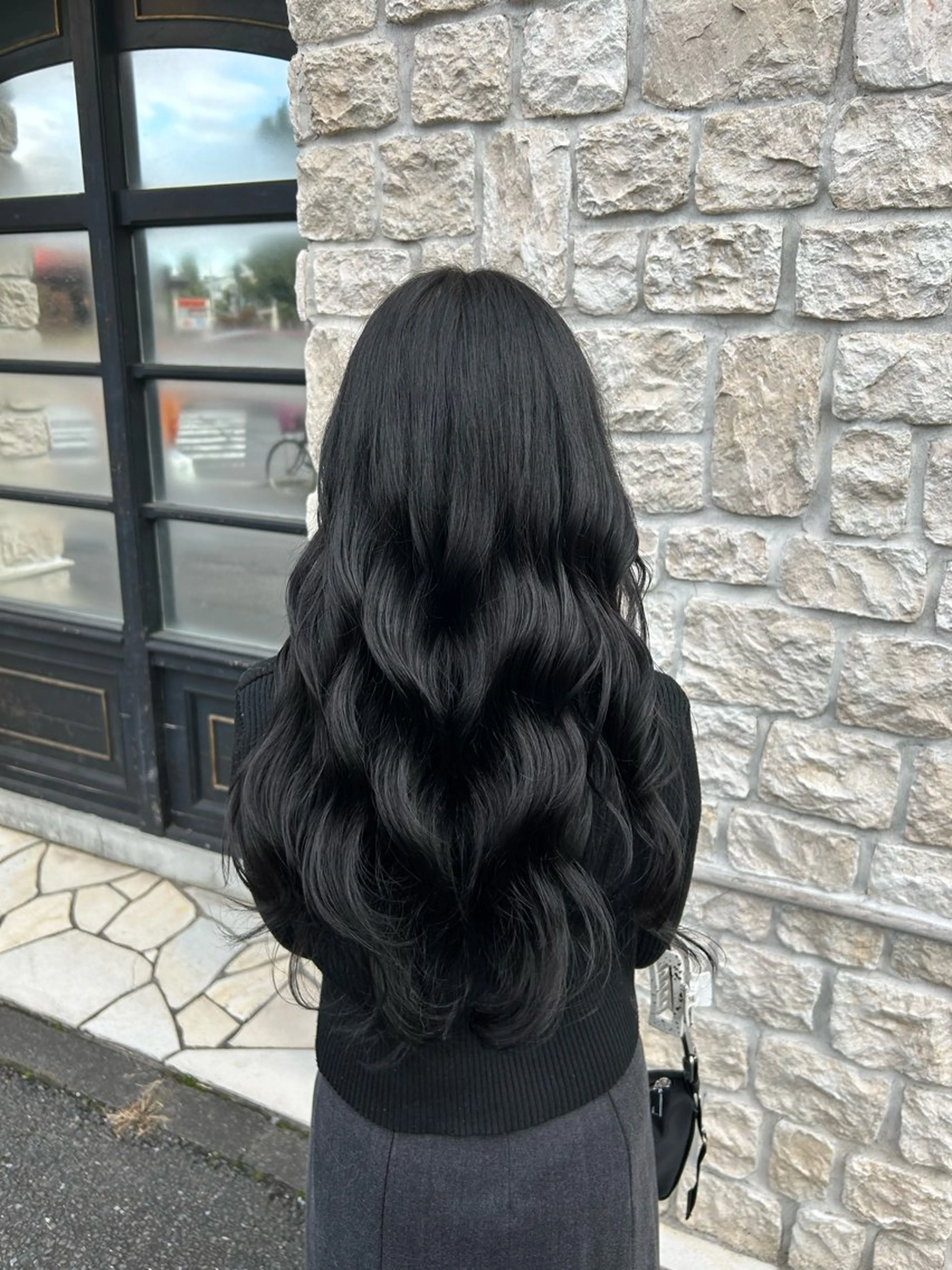 カラー 黒髪 ブルーカラー ブルーブラック 玉寄 きらのヘアスタイル