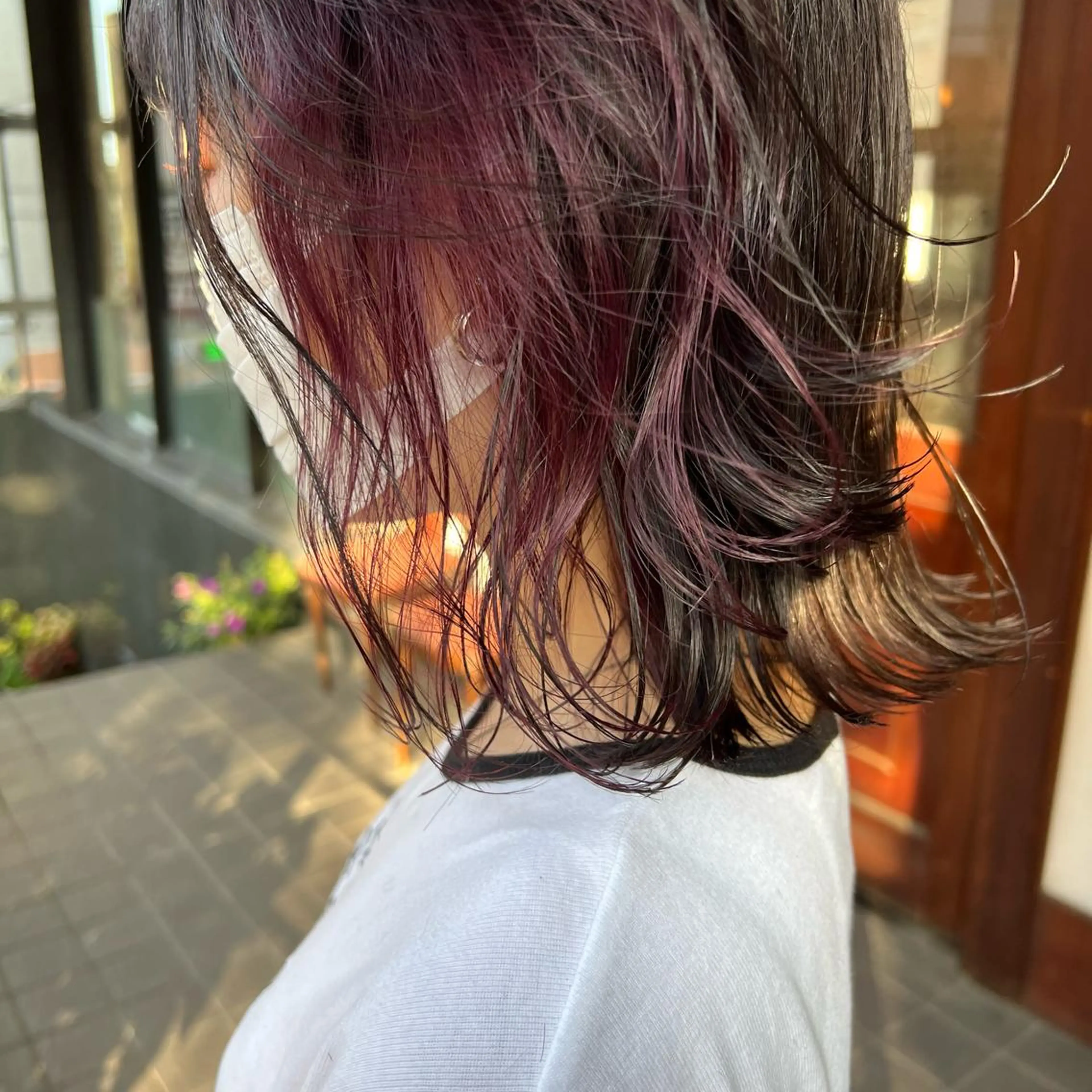 ショート カラー パープルカラー ボブ/パーマ ミヒラケイタのヘアスタイル