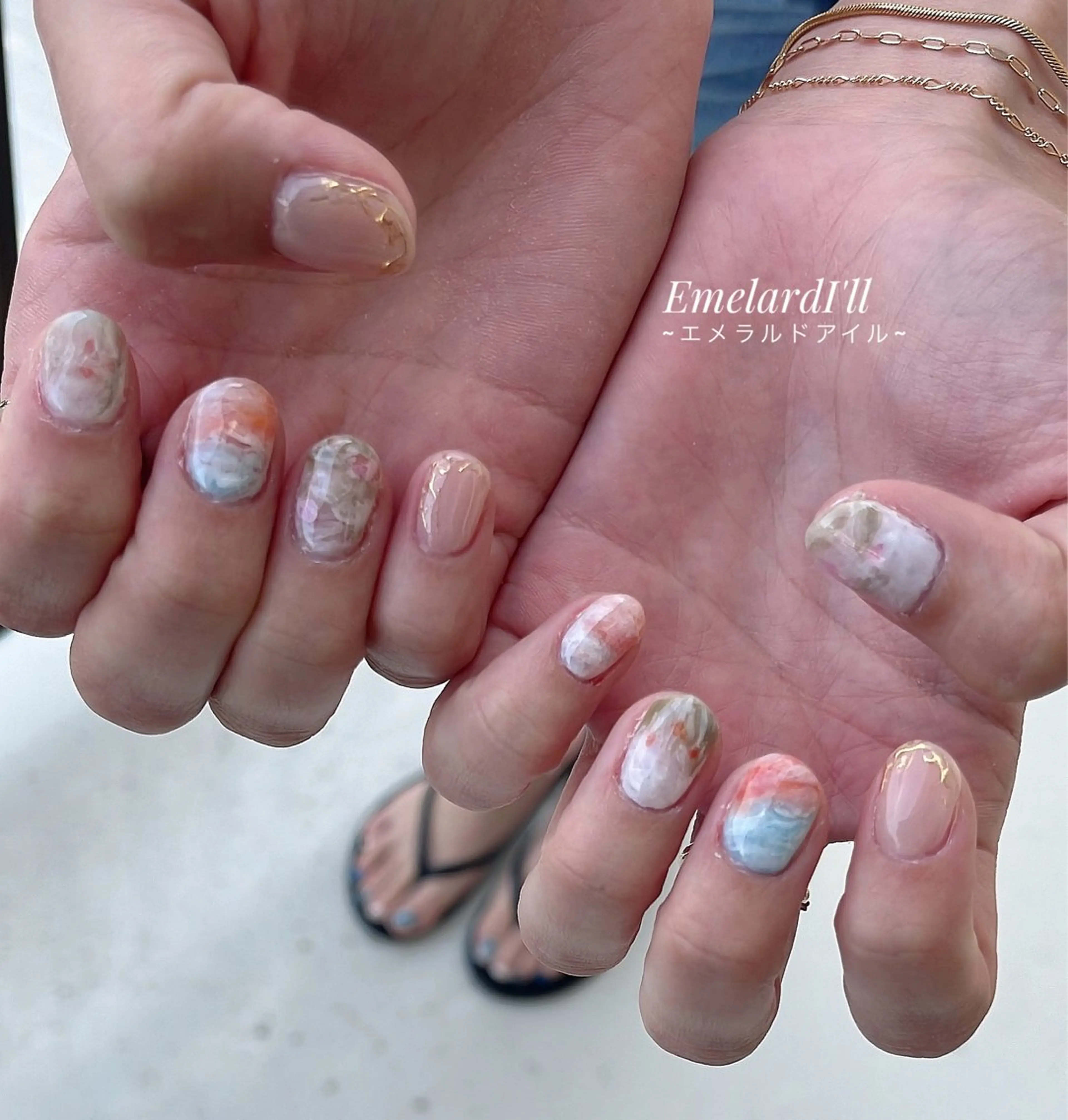 ネイル アートネイル 持ち込み 沖縄市ネイルサロン エメラルドアイルのネイルデザイン