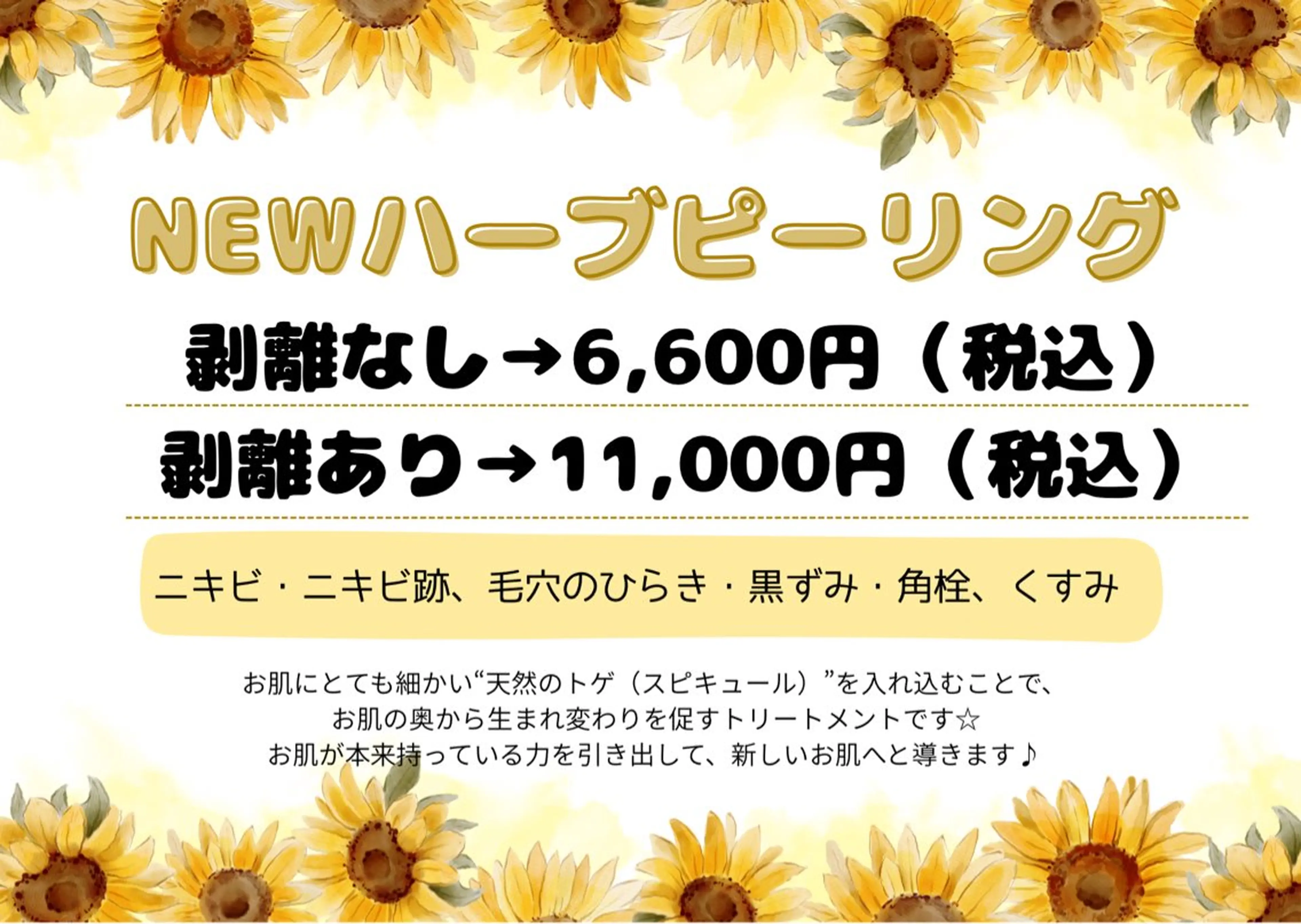 ハーブピーリング🌿(剥離なし)の写真