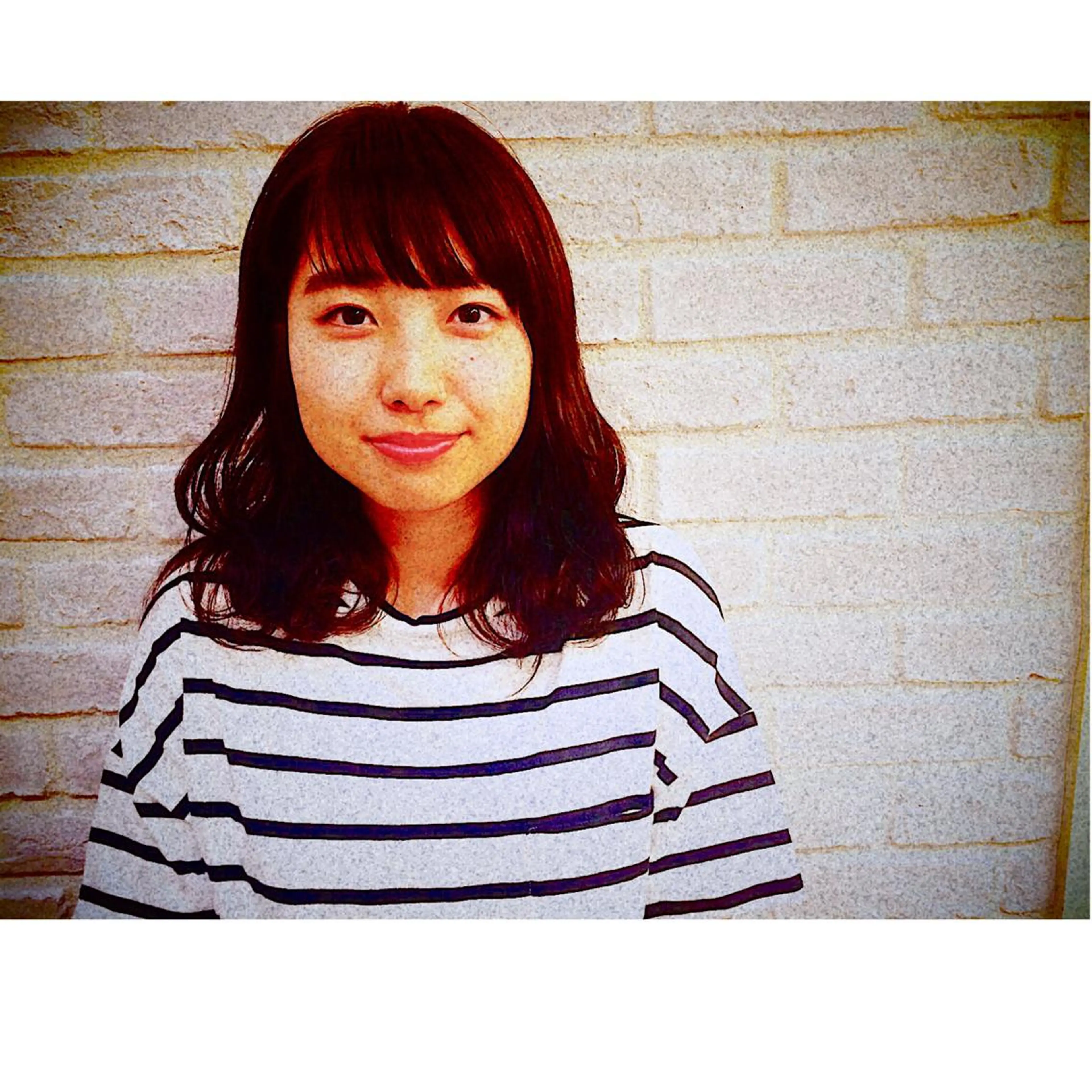 セミロング カラー パーマ ヘアアレンジ 藤井 菜緒のヘアスタイル