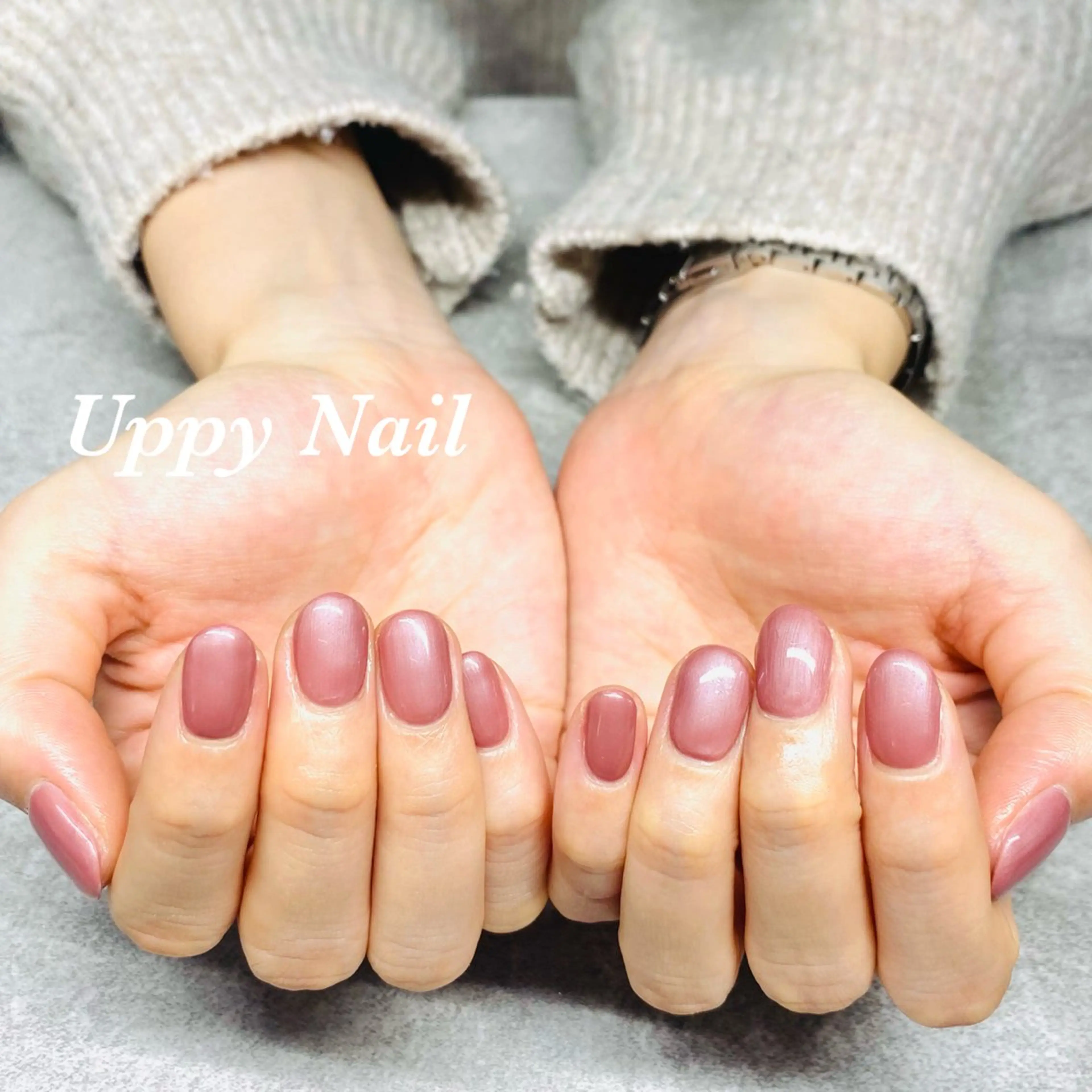ネイル ワンカラーネイル ピンク ハンドネイル Uppy Nail ukyoのネイルデザイン