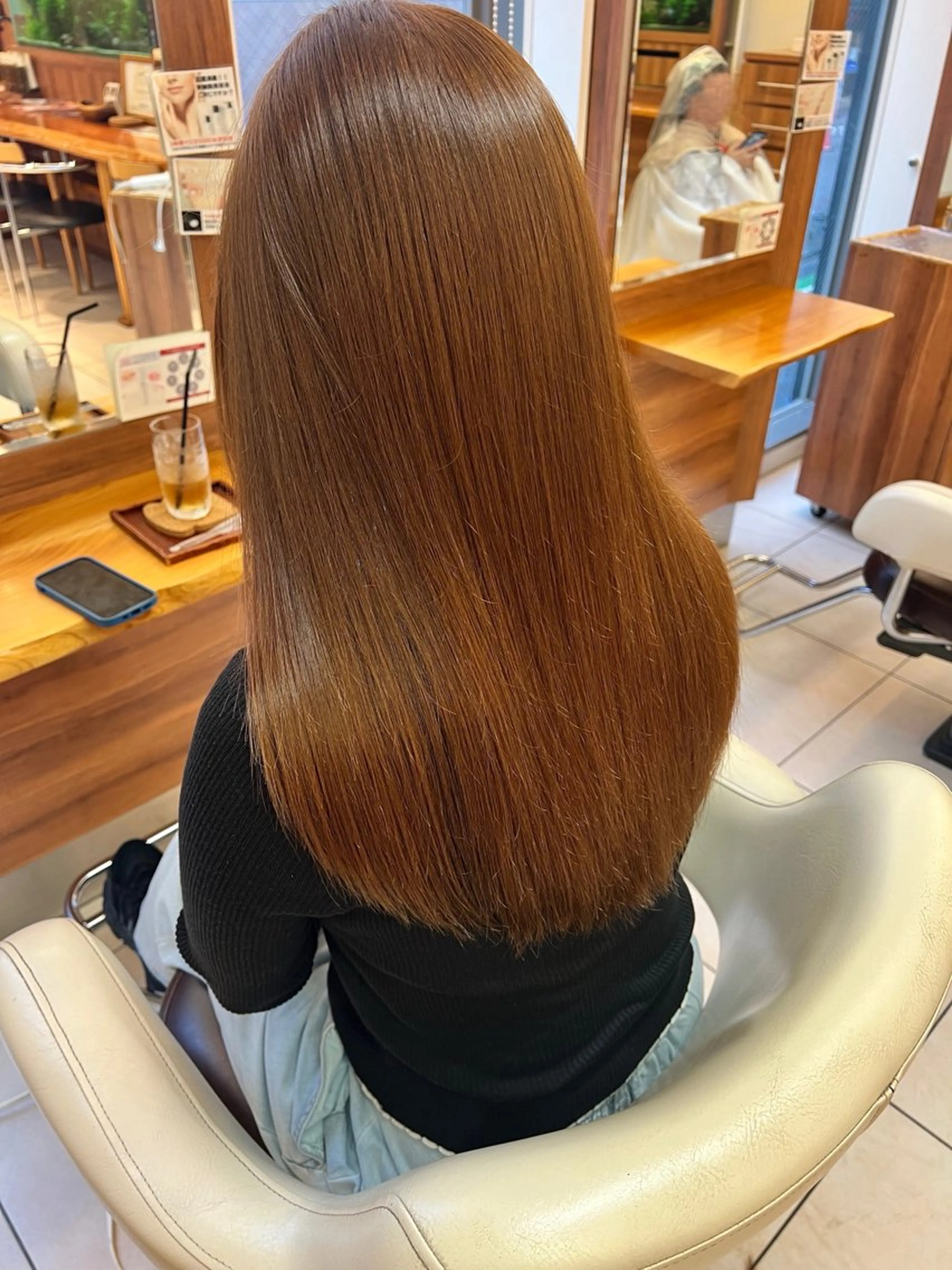 ロング カラー ベージュカラー ブリーチ ブリーチなしカラー トリートメント カット ヘアカラー トリートメント FAHREN-PURE所属・韓国ヘアカラーパーマ 遠藤のヘアスタイル