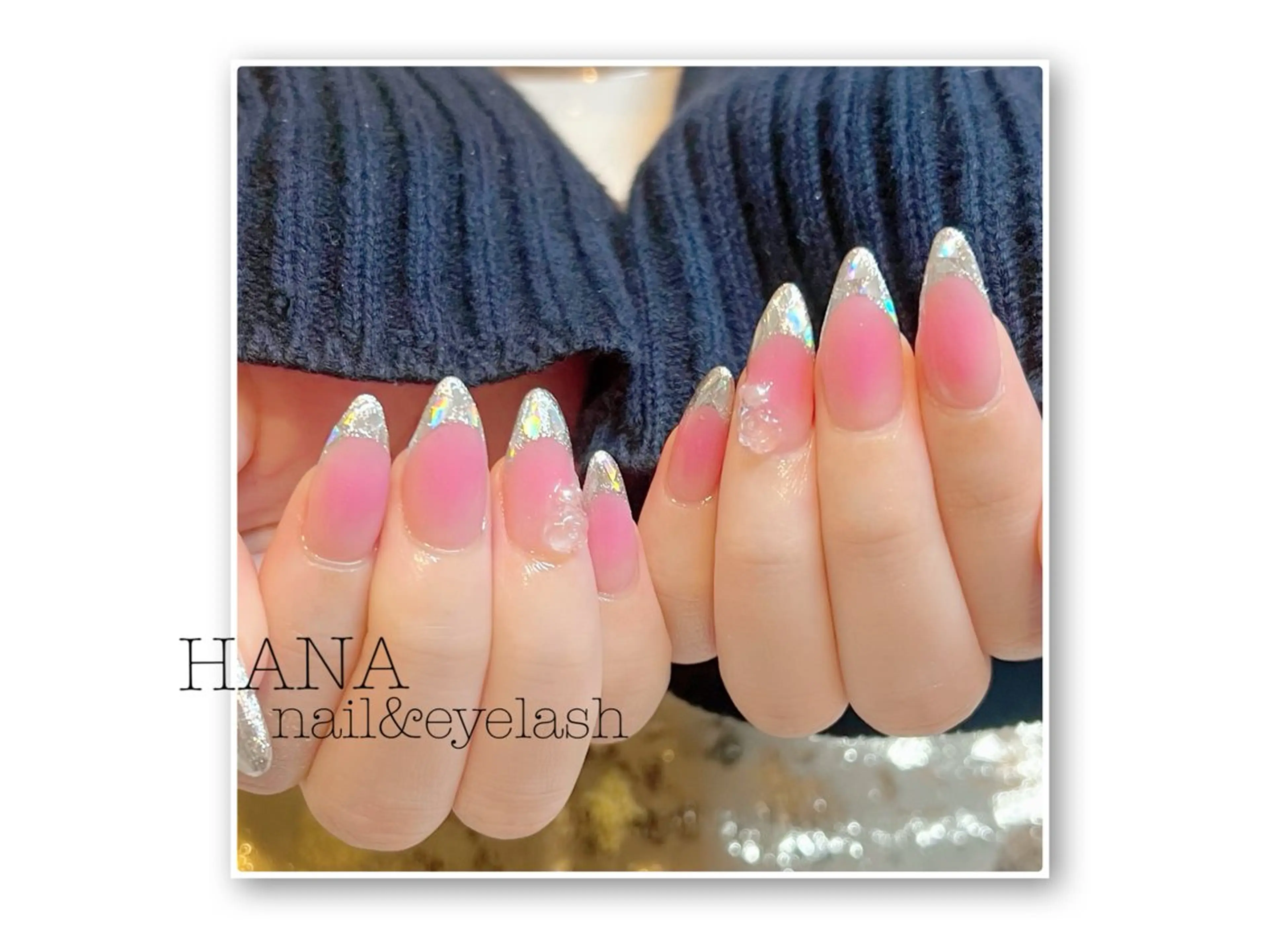 ネイル チークネイル フレンチネイル ガラスフレンチ H🌺 NAILのネイルデザイン