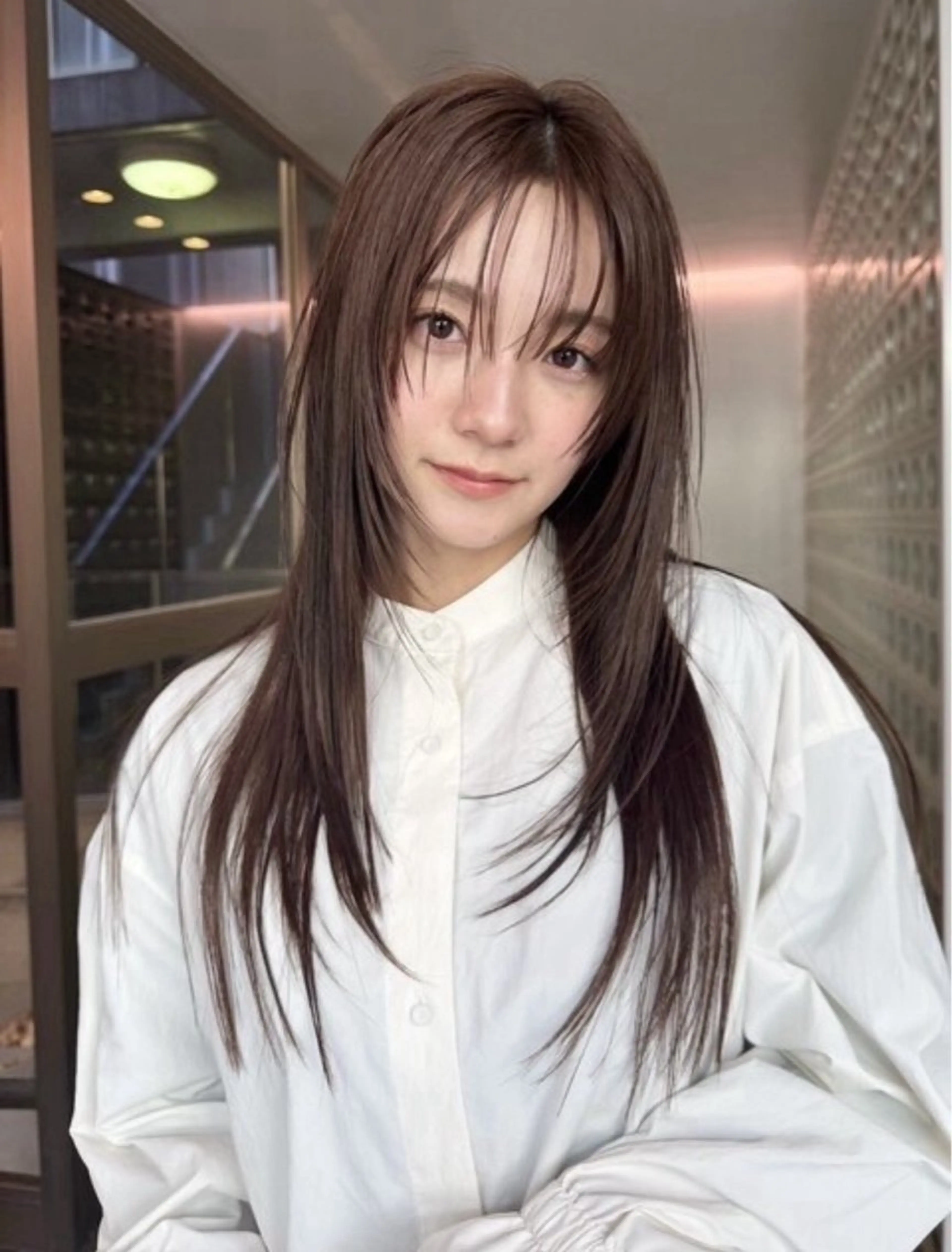 ロング カット ヘアカラー 本田 聖のヘアスタイル