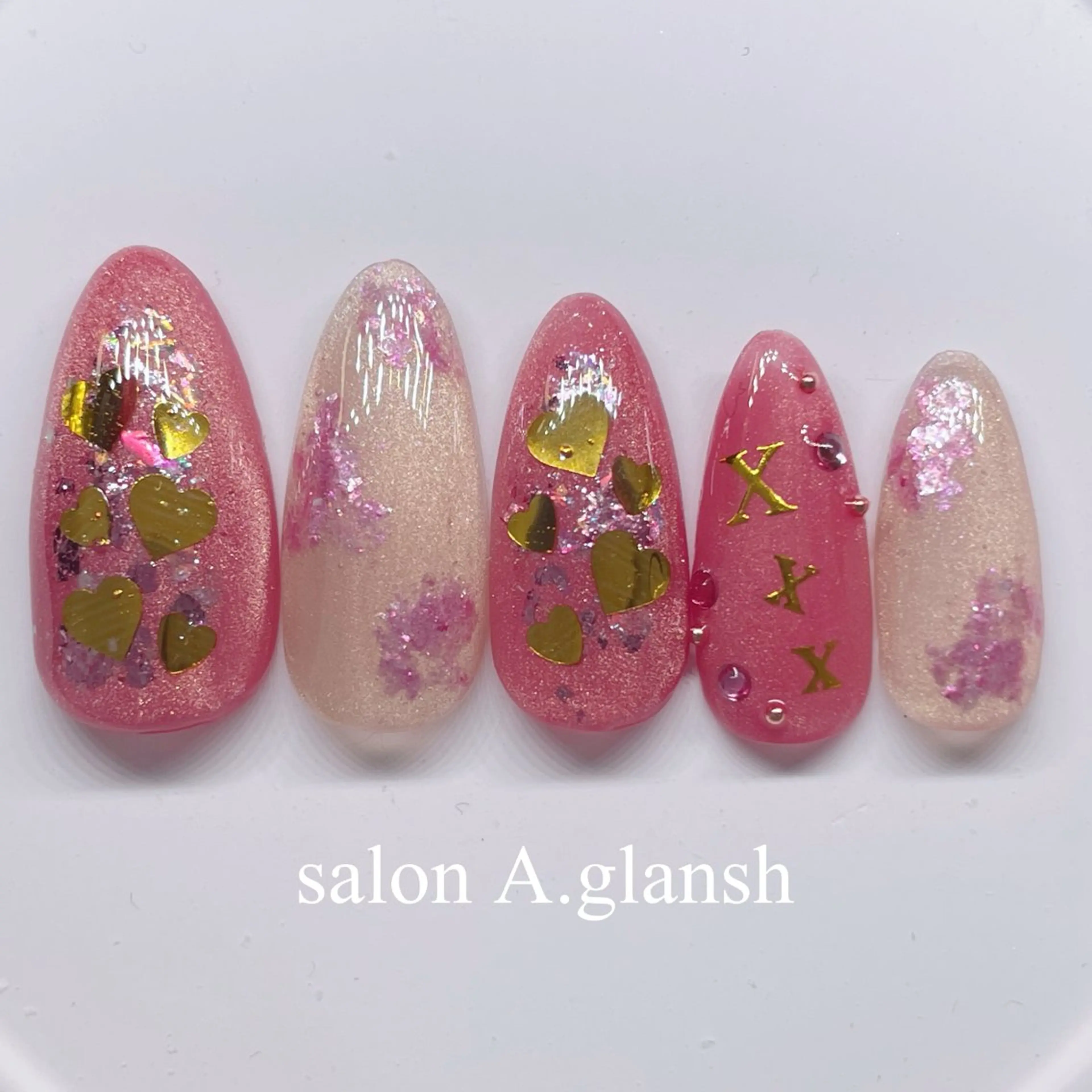 ネイル ハンドネイル salon A.glansh所属・肌質改善salon♪ 効果がわかる♪南森町のネイルデザイン
