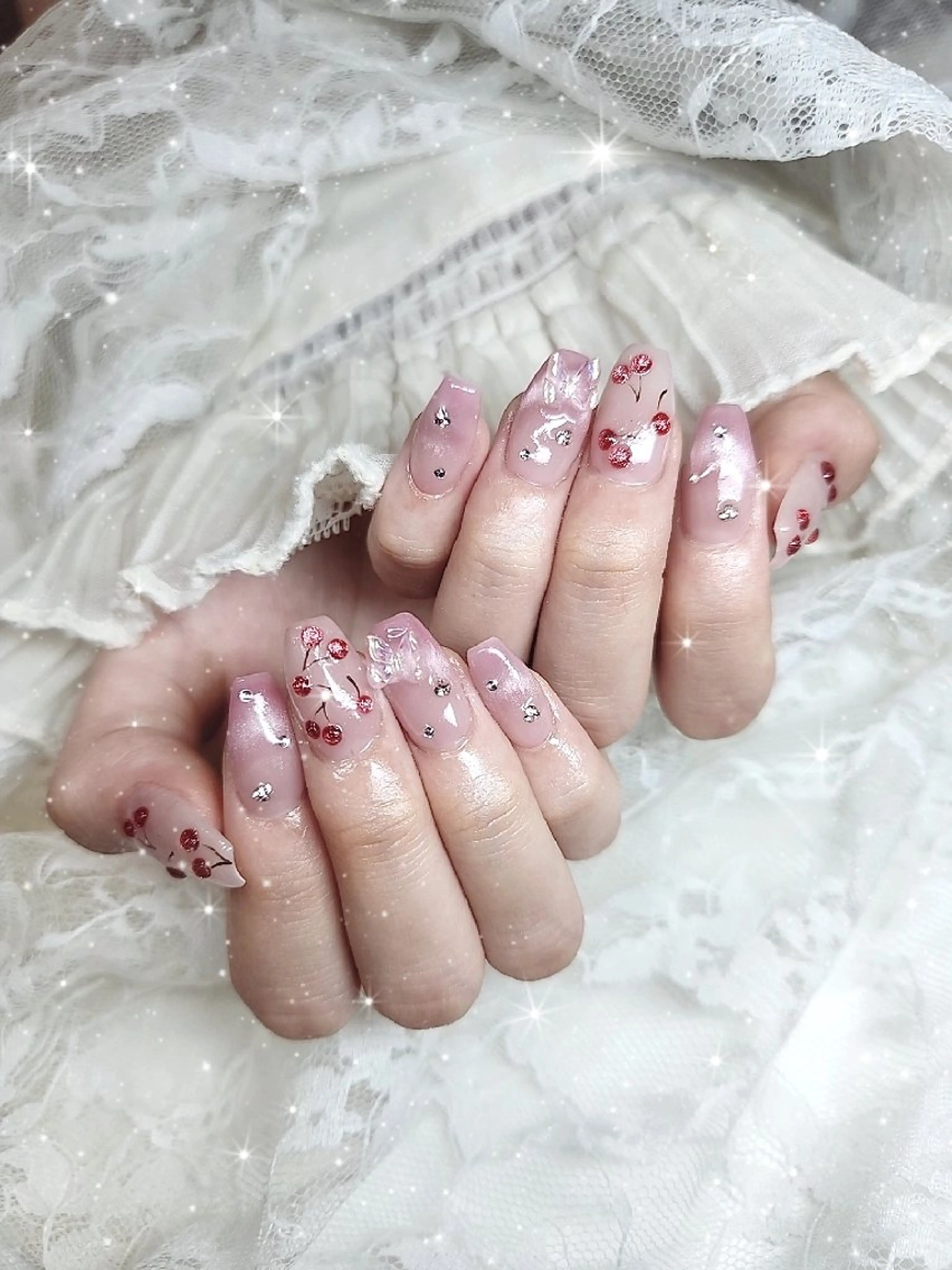 ネイル 韓国ネイル 持ち込み オフィスネイル ピンク 夏ネイル ハンドネイル nailsalon sissy所属・sissy hatsuneのネイルデザイン