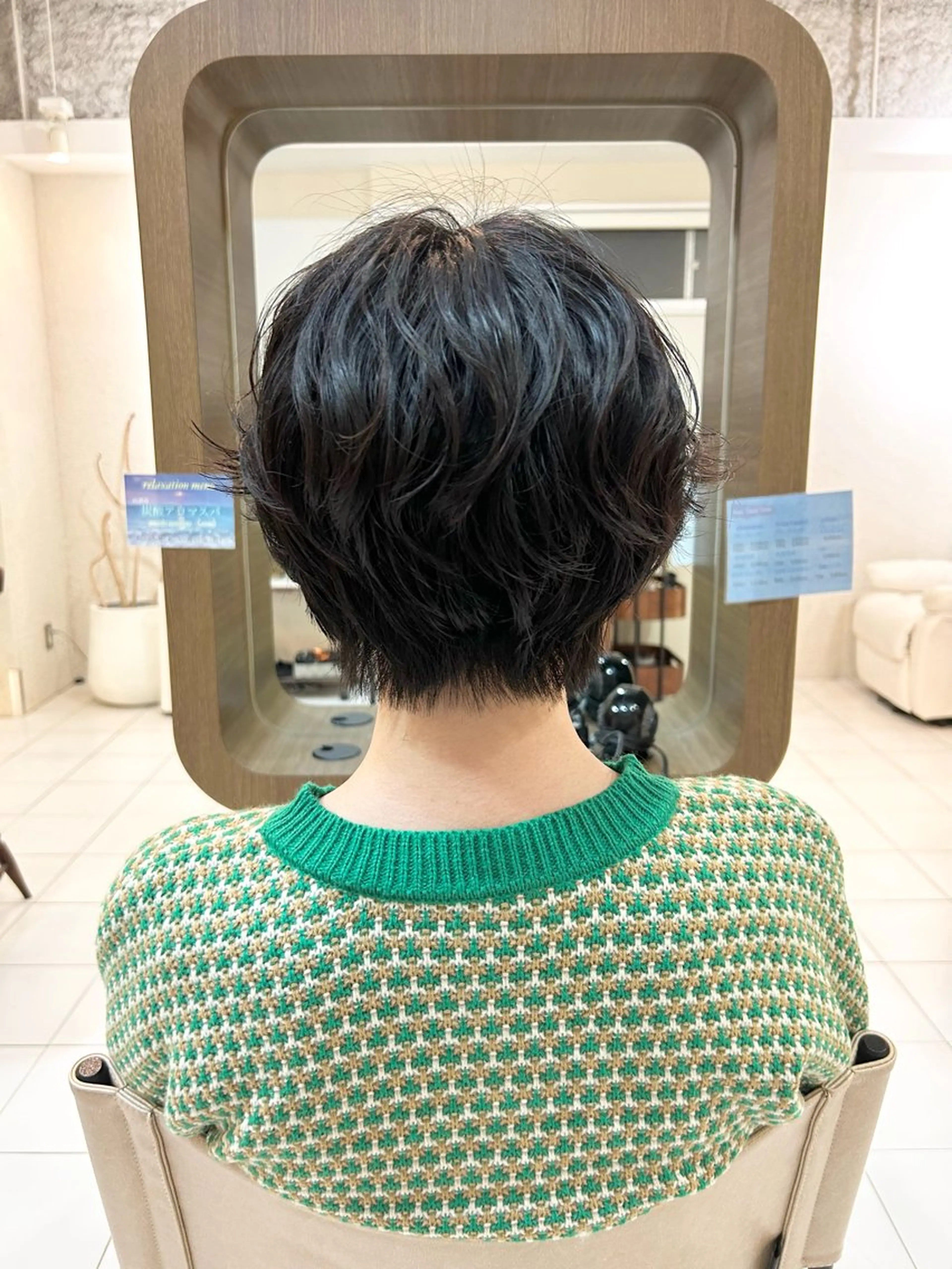 ショート パーマ ショートヘア ニュアンスパーマ ダブルカラー/ウルフ 上田　航平のヘアスタイル