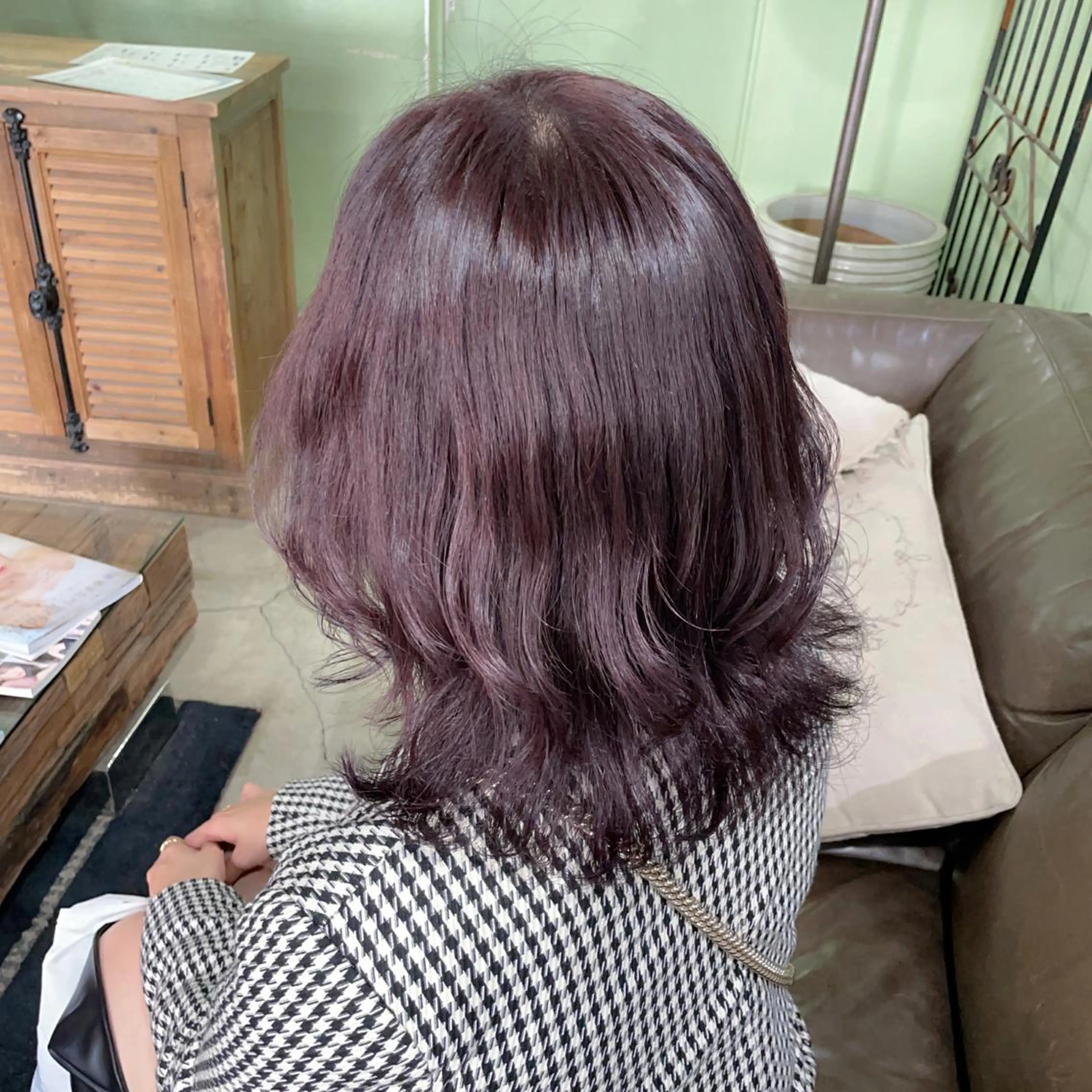 ミディアム カラー ラベンダーカラー ピンクカラー ピンクラベンダー ヘアカラー 🕊miki モテ髪🫧のヘアスタイル