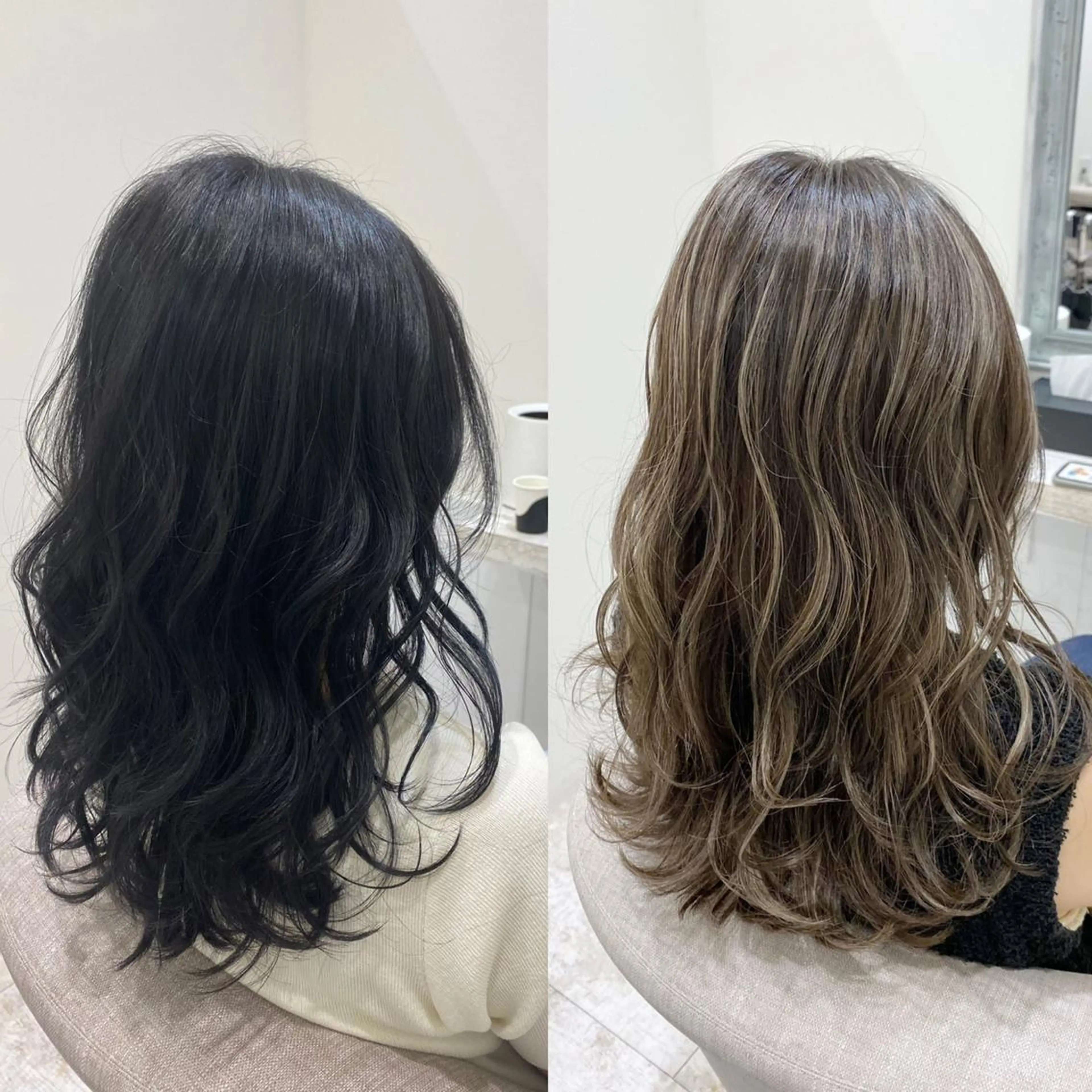 セミロング ヘアカラー ROI 【ロイ】のヘアスタイル