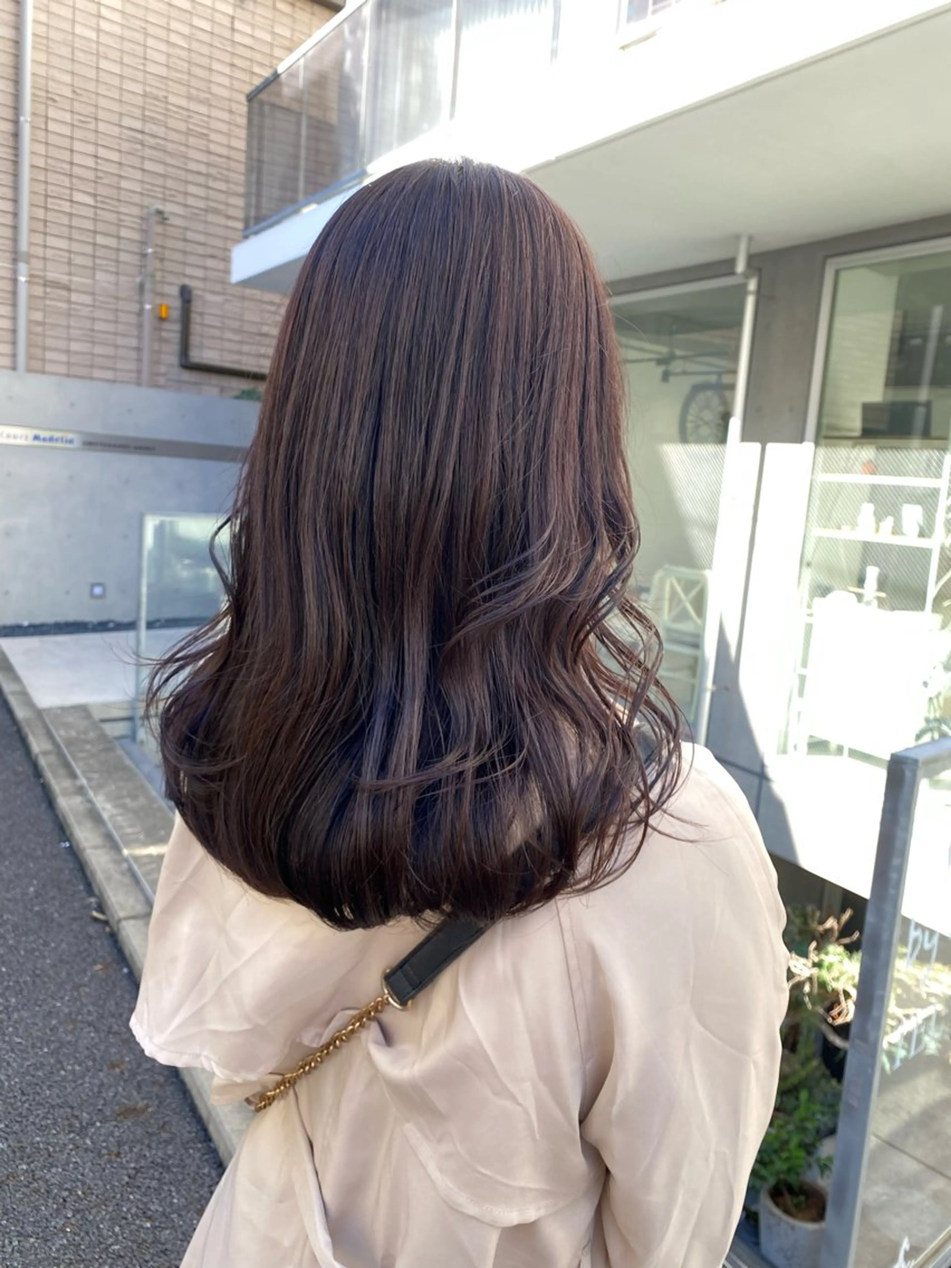 ミディアム カラー 透明感カラー グレージュ 🫧ブリーチなし 透明感カラーゆん🫧のヘアスタイル