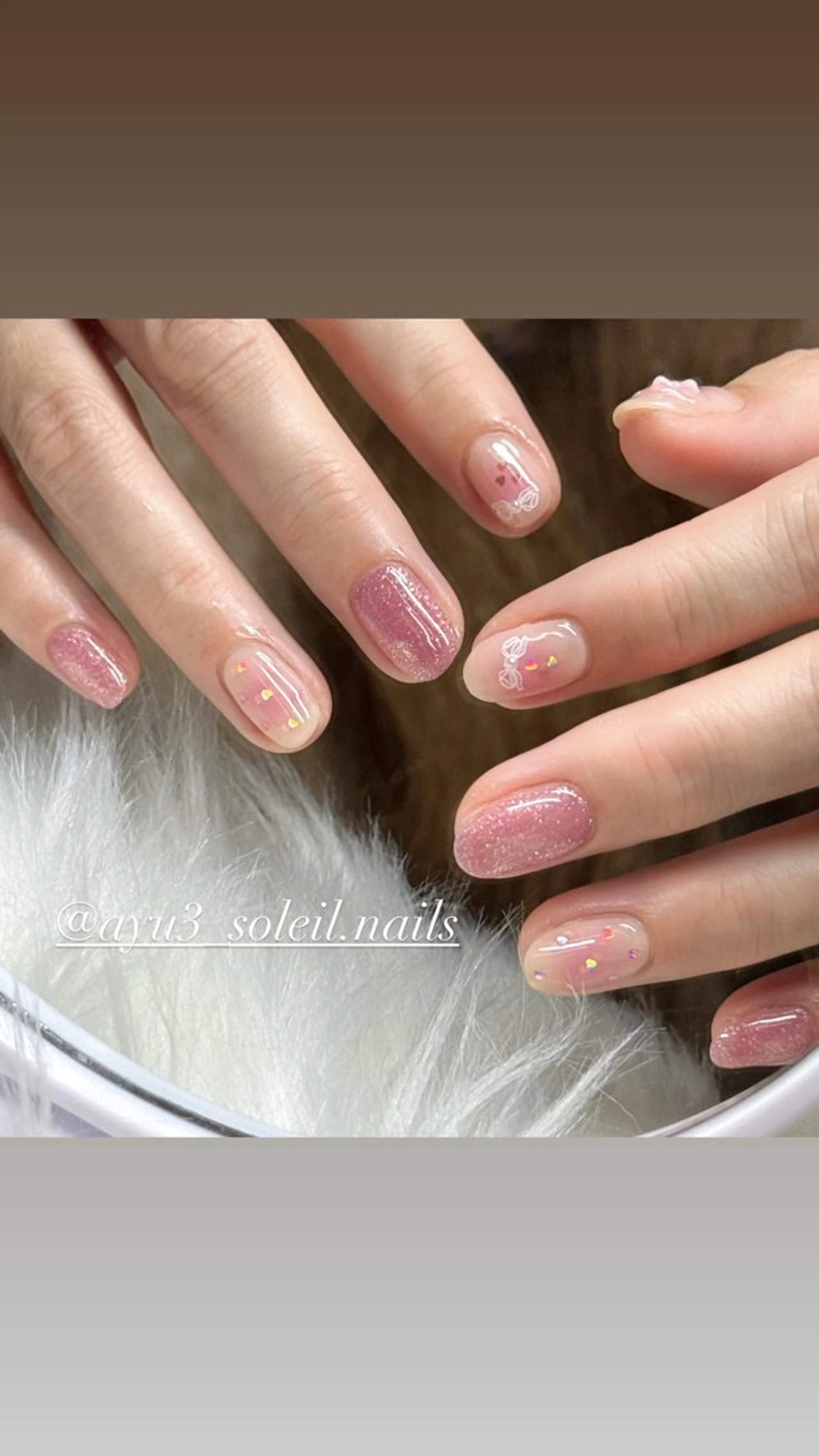 ネイル チークネイル 春ネイル ハンドネイル 大橋 歩美のネイルデザイン