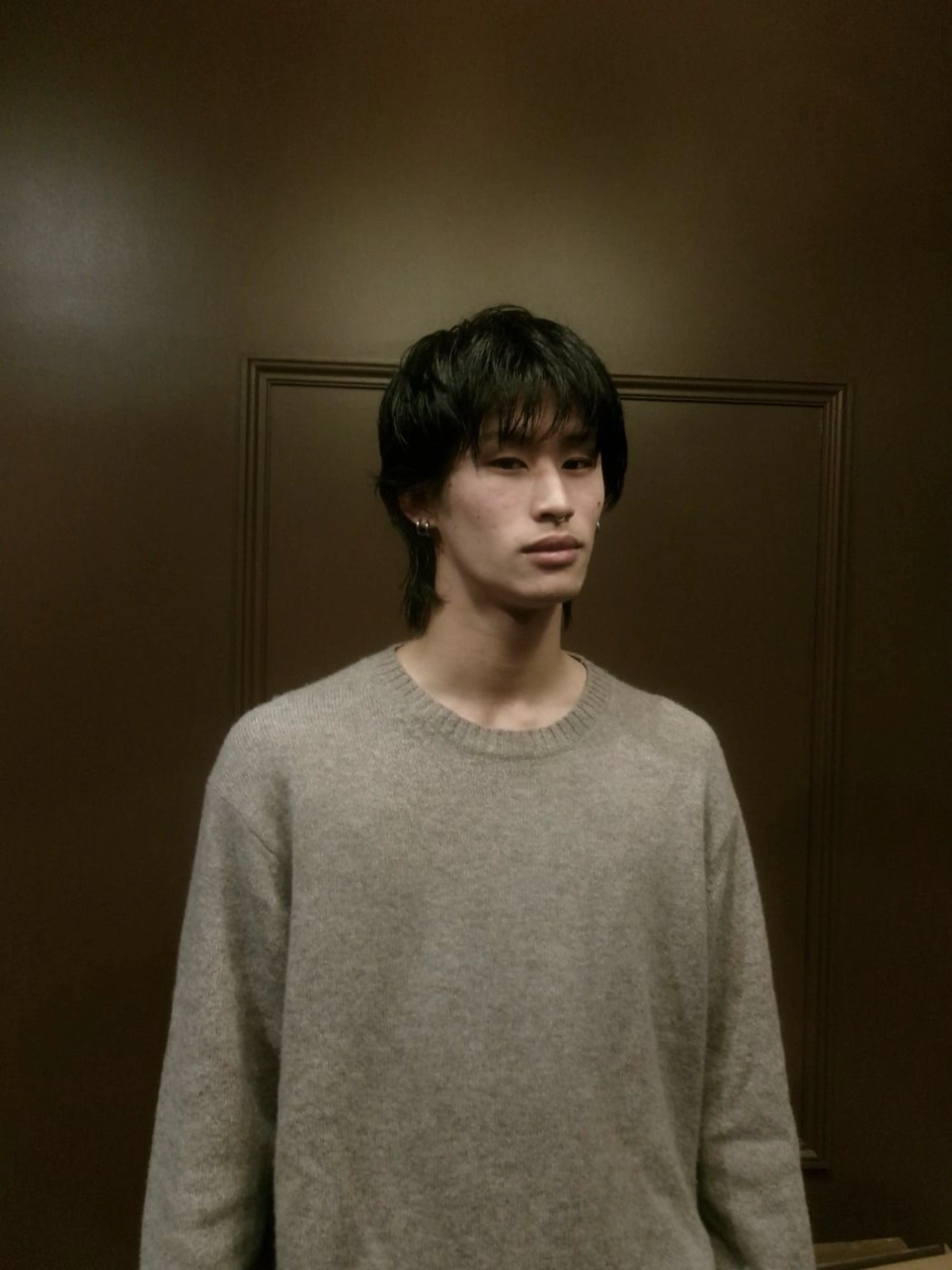 ミディアム くせ毛 窪田 力也のヘアスタイル