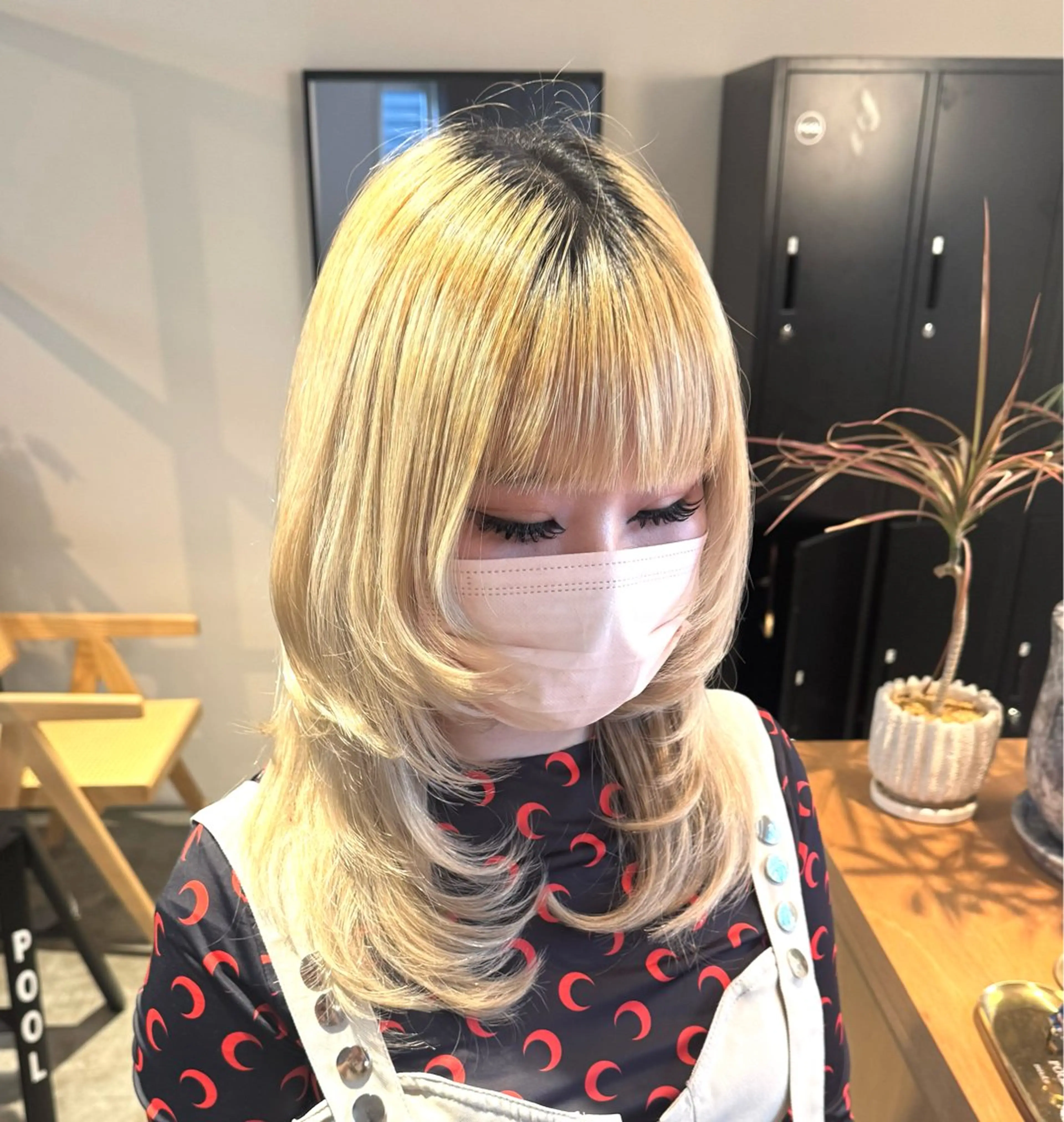 セミロング ハイレイヤー レイヤーカット ヘアカラー POOL京橋店所属・カイリ 【POOL】のヘアスタイル