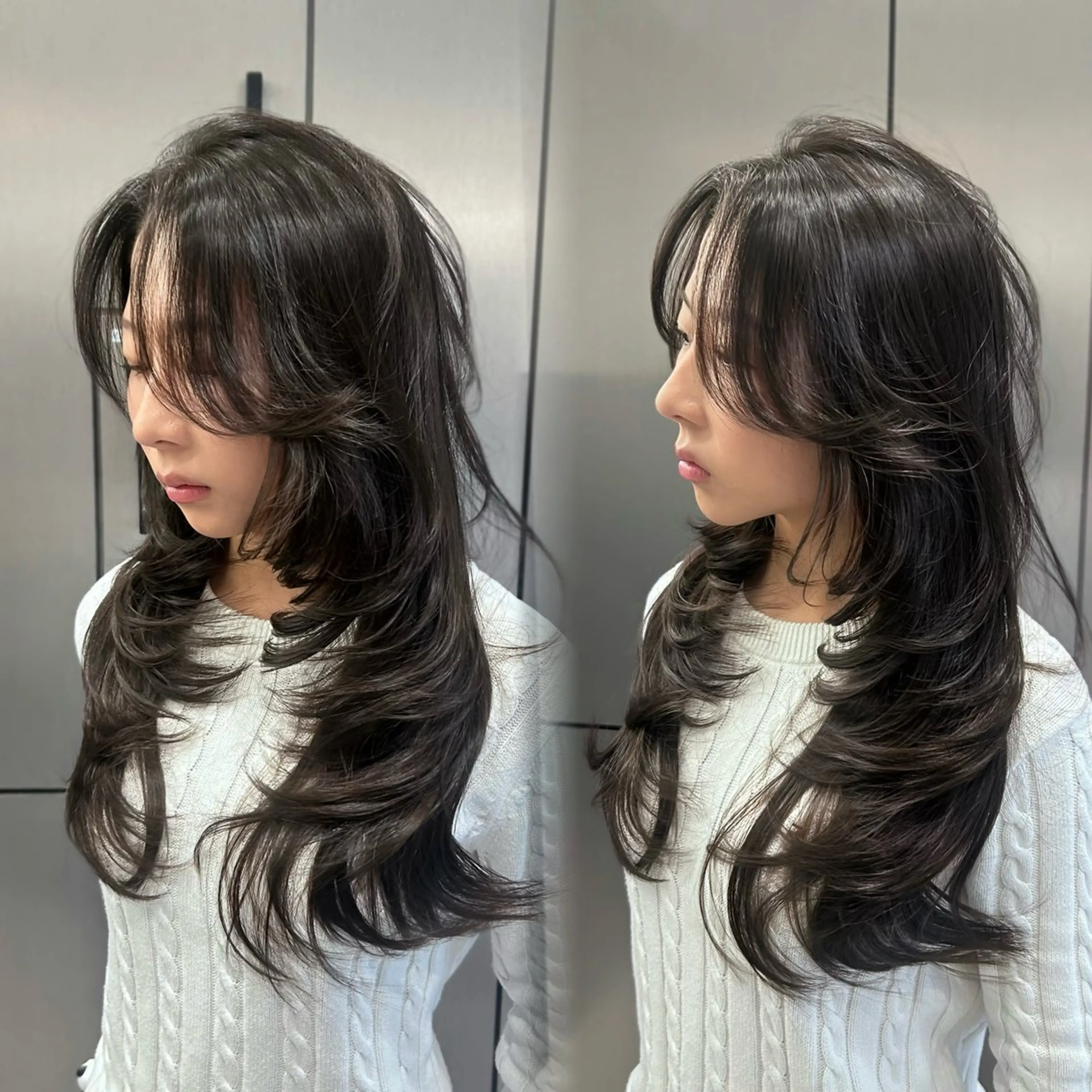 ロング レイヤーカット カット ヘアカラー トリートメント 大人レイヤー/艶美髪 🇺🇸TOMONAのヘアスタイル